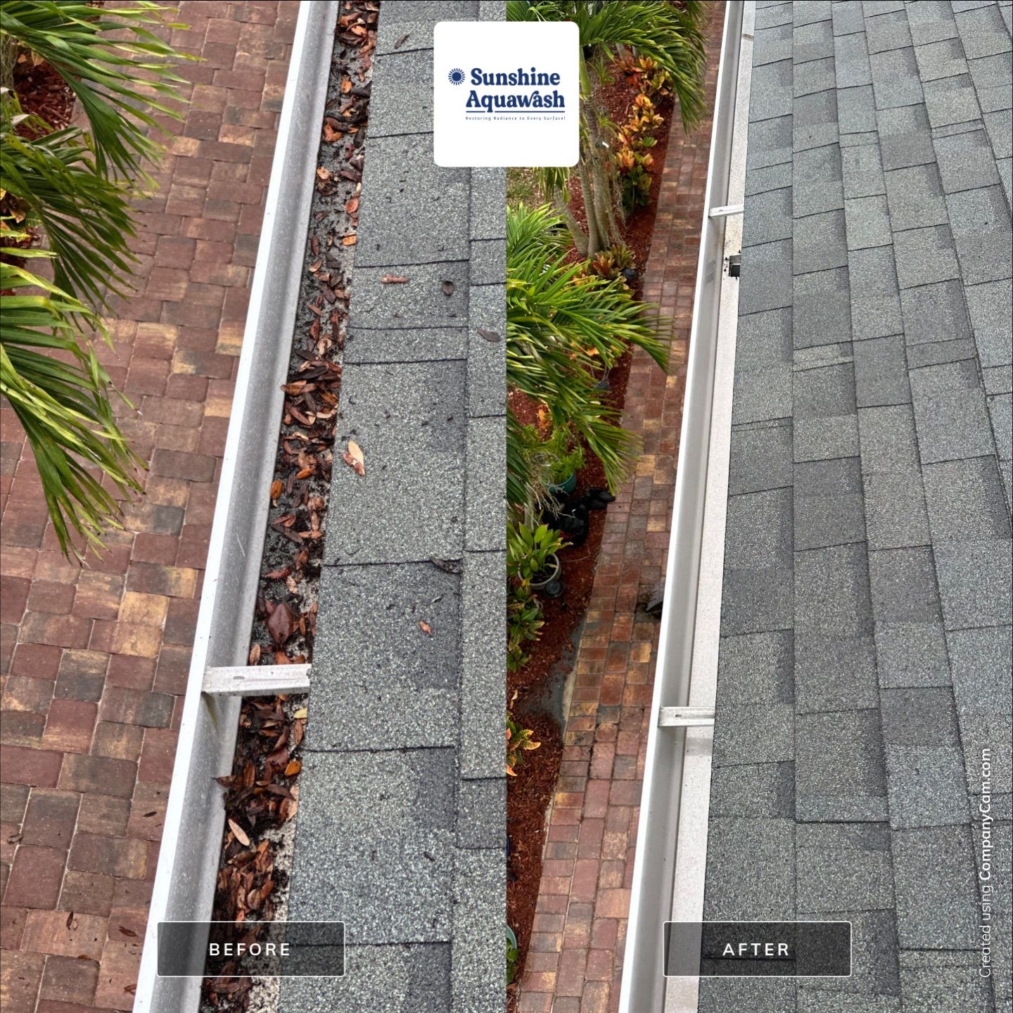 Gutter Cleaning and House Washing Services  by Sunshine AquaWash