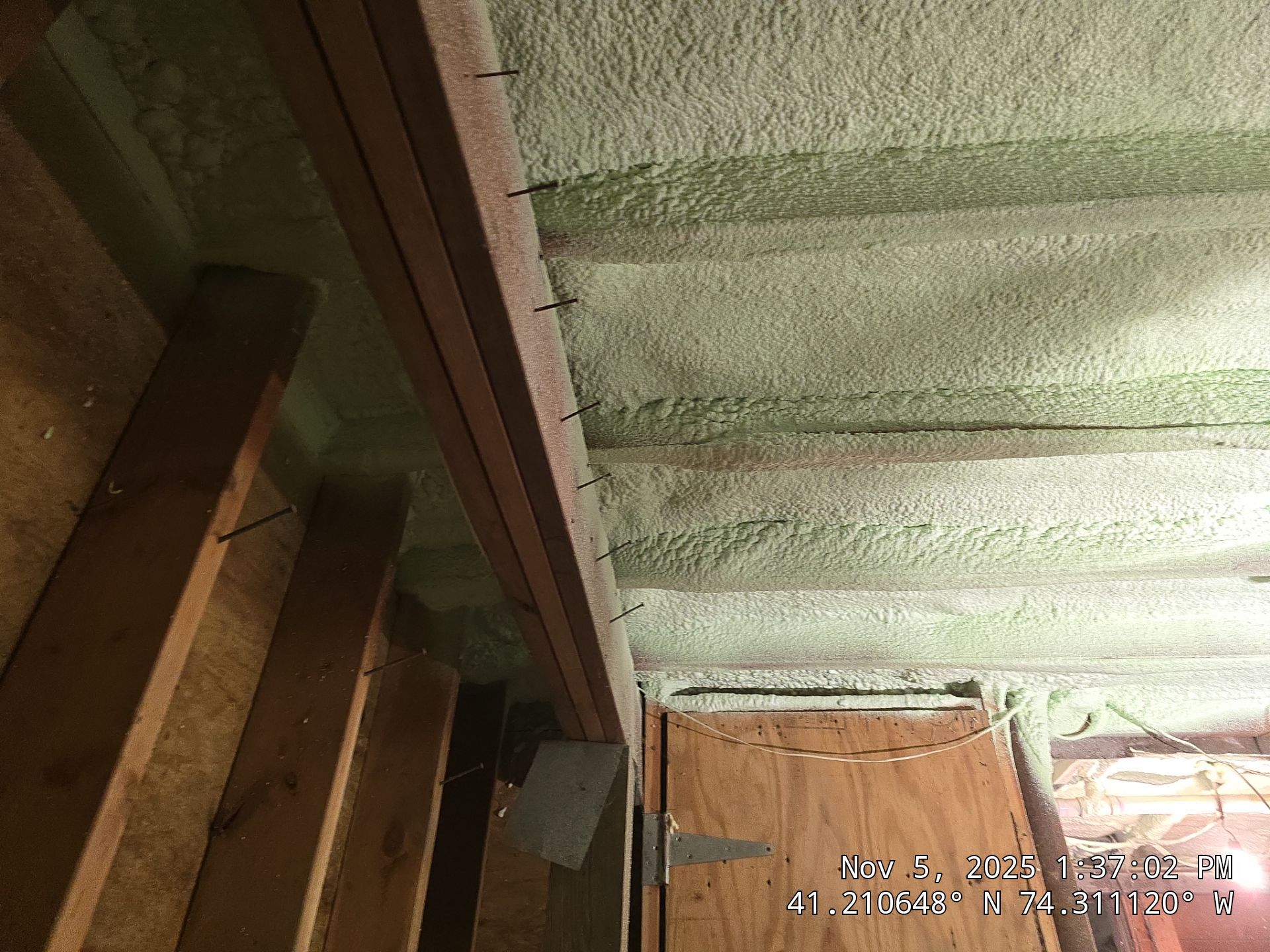 Basement Ceiling using Closed Cell Spray Foam by NYS Foam & Energy
