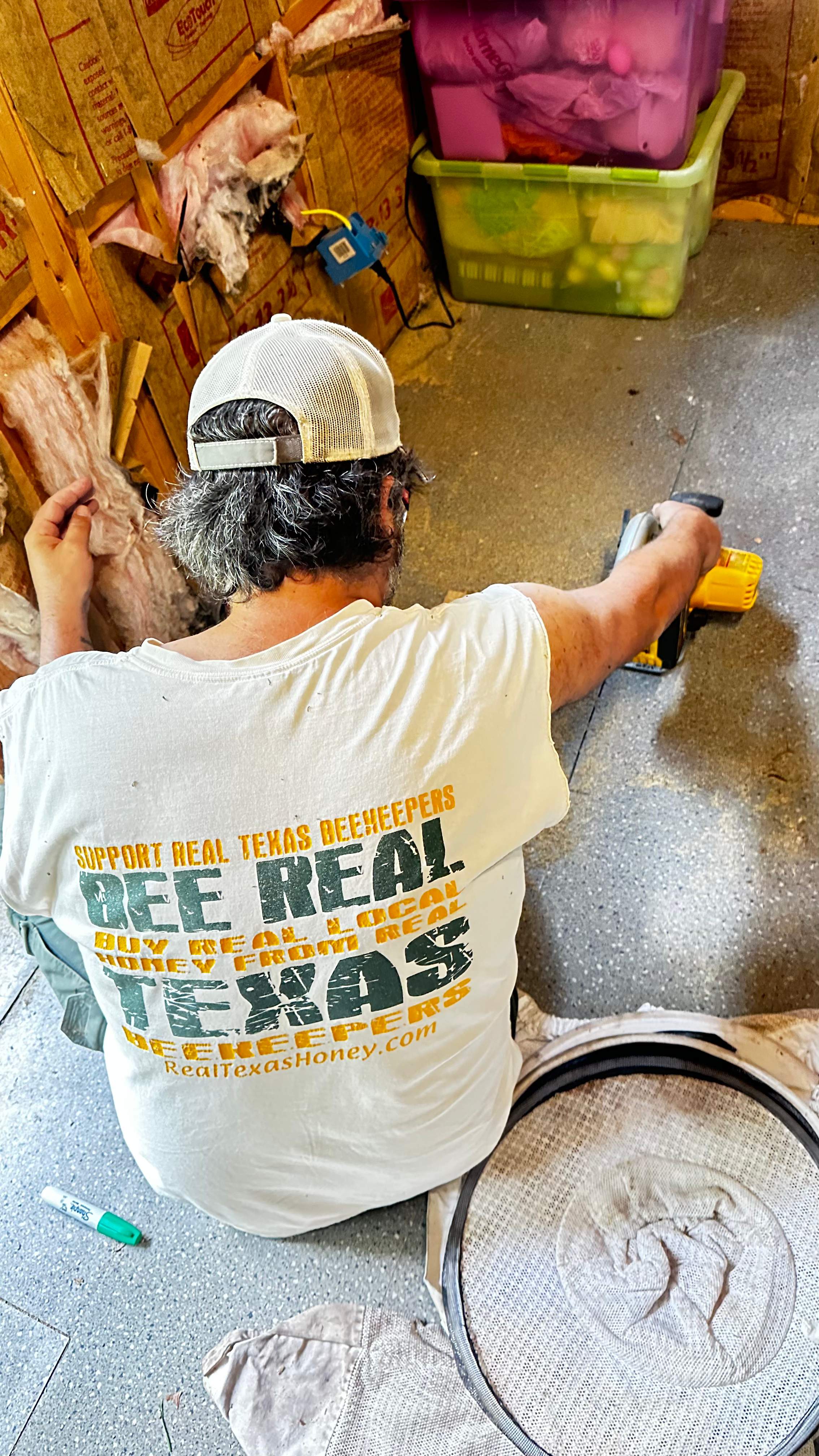 Under a Shed  by Rockwall Honey Bee Company