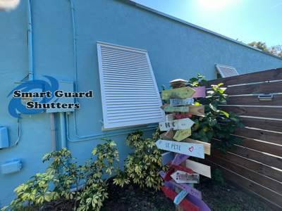 Decorative Bahama Shutters in Signal White 