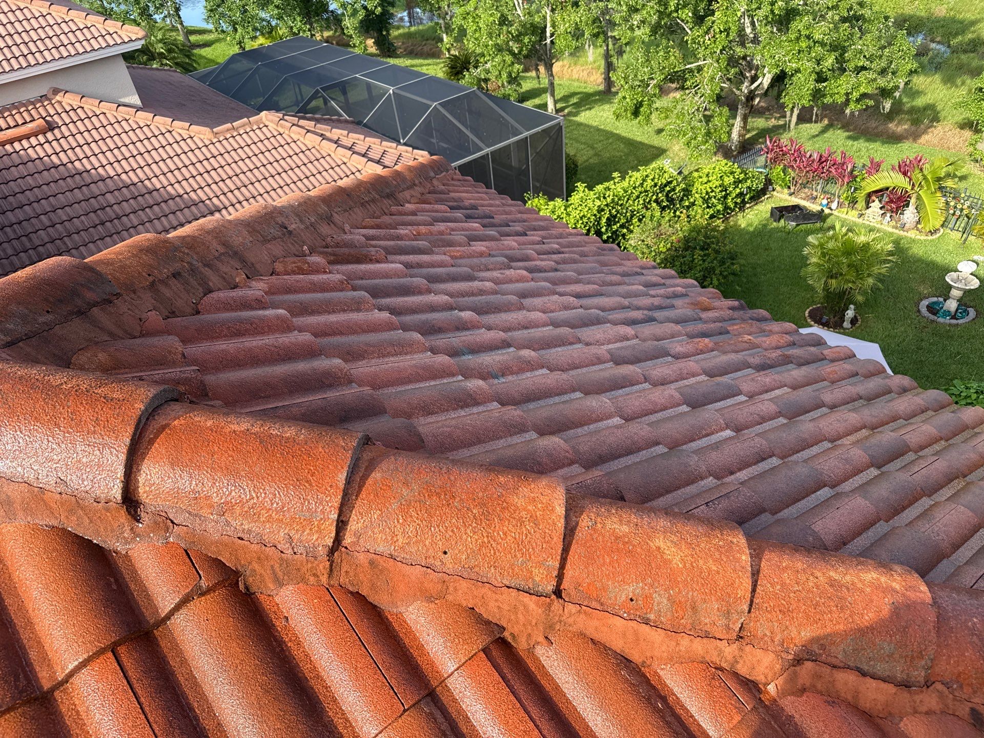 Soft Wash Tile Roof Cleaning in Sonoma Community, Sarasota, FL by Sunshine AquaWash