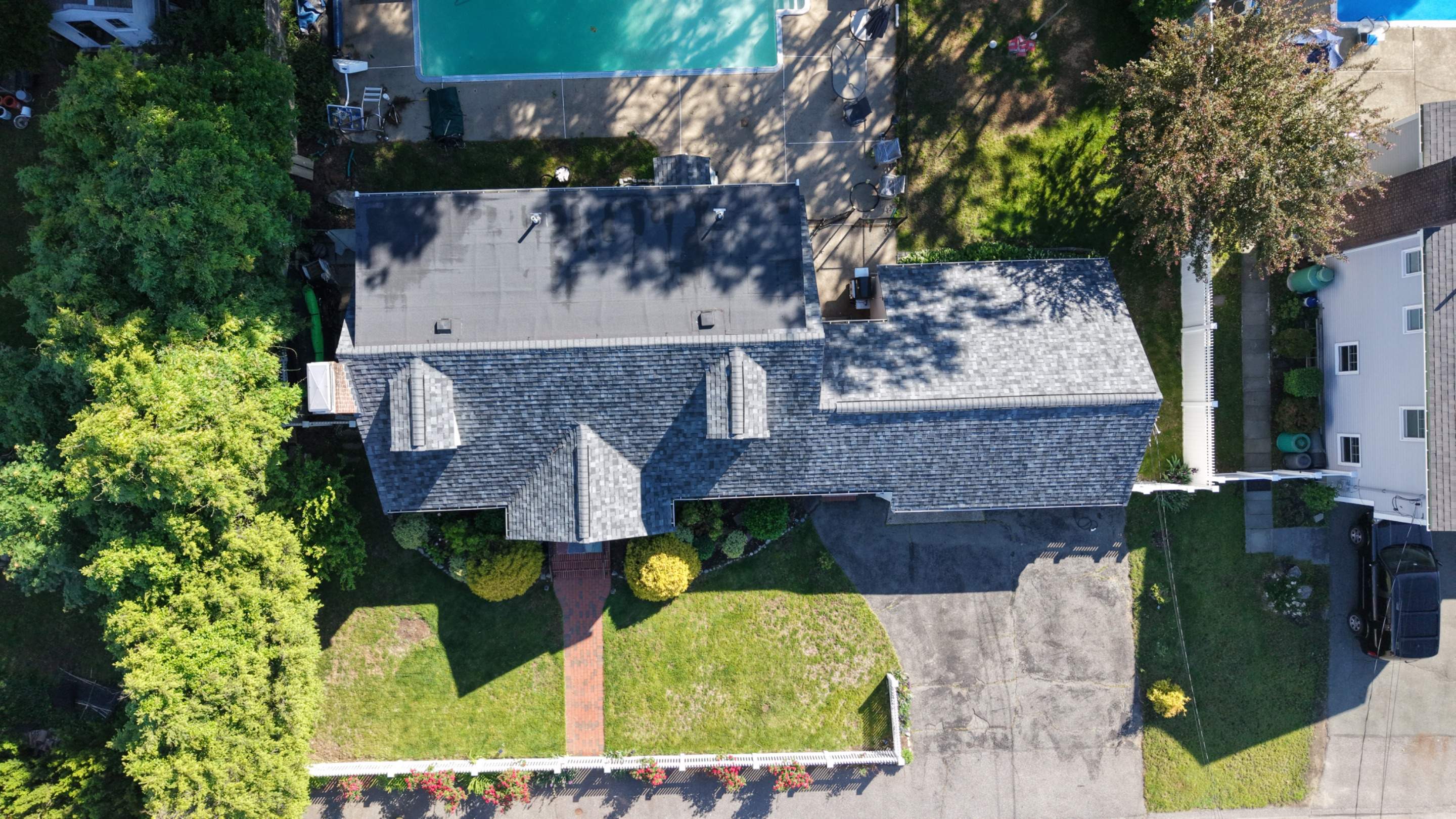 Full Roof Replacement in Needham, MA – Owens Corning Duration, Slatestone Gray by JOHNNYS PRO