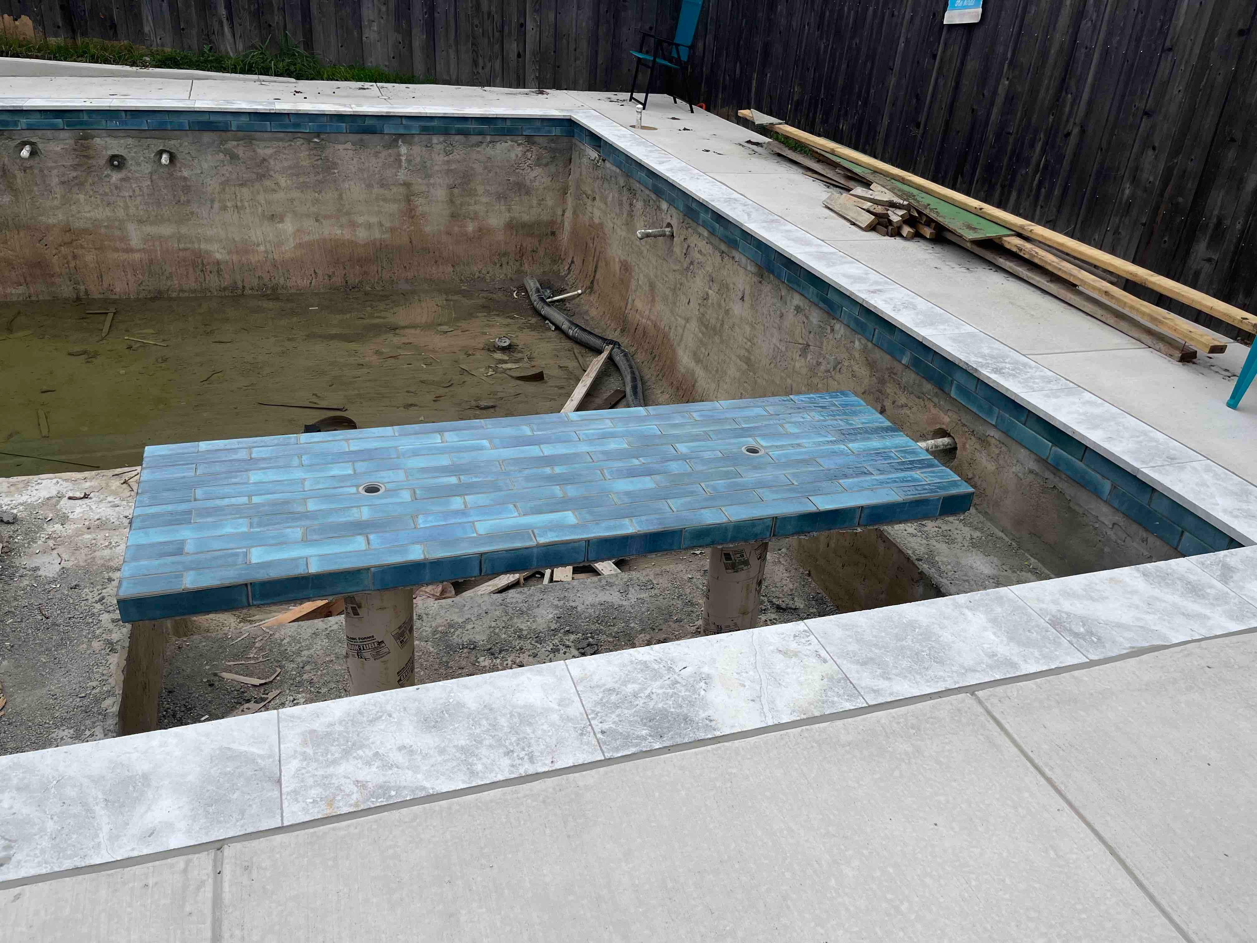 Modern Geometric Pool with Raised Spa by Pinnacle Pools and Spas - DFW