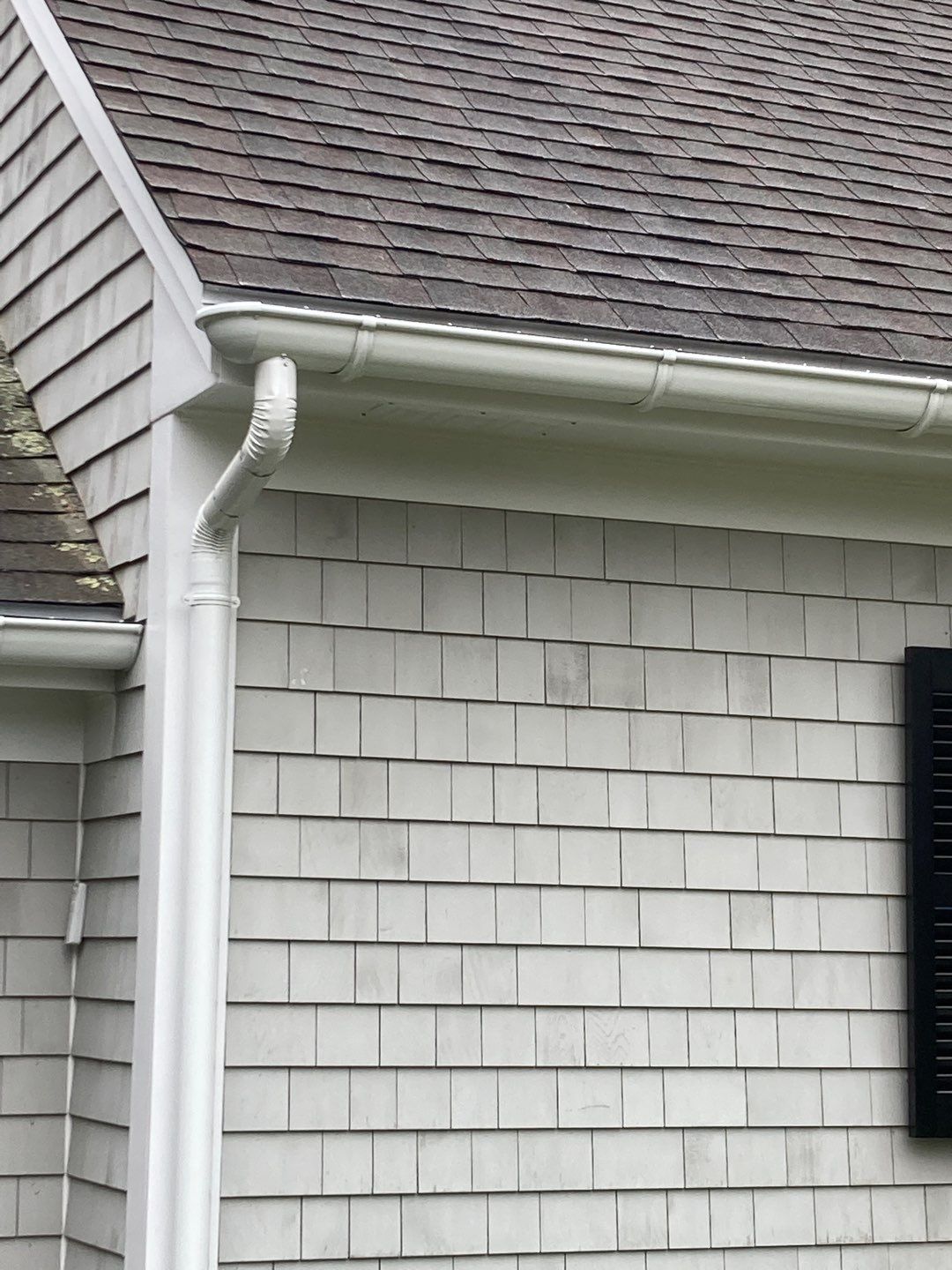 Gutter Installation using 6" Half Round Aluminum Gutter with Radius End Caps by Gutter Pro Enterprises