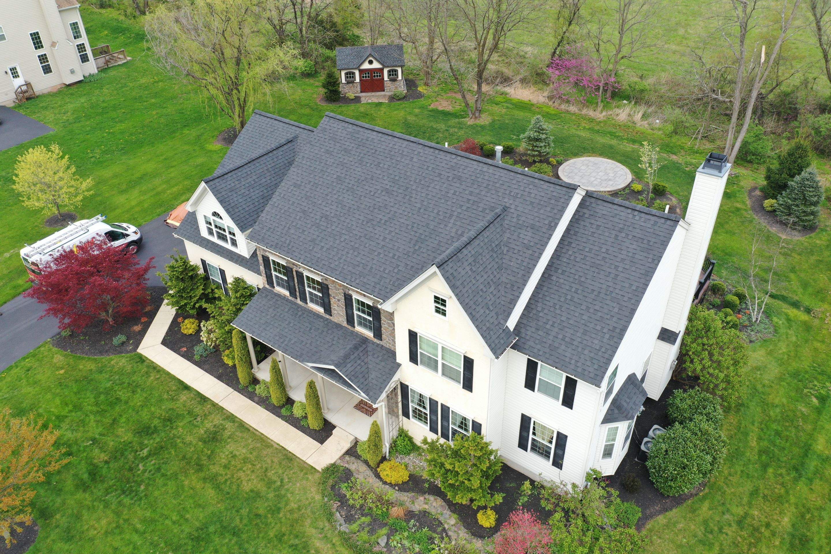 Roofing Installation using CertainTeed Landmark - Moire Black by Storm Guard of Ches-Mont PA