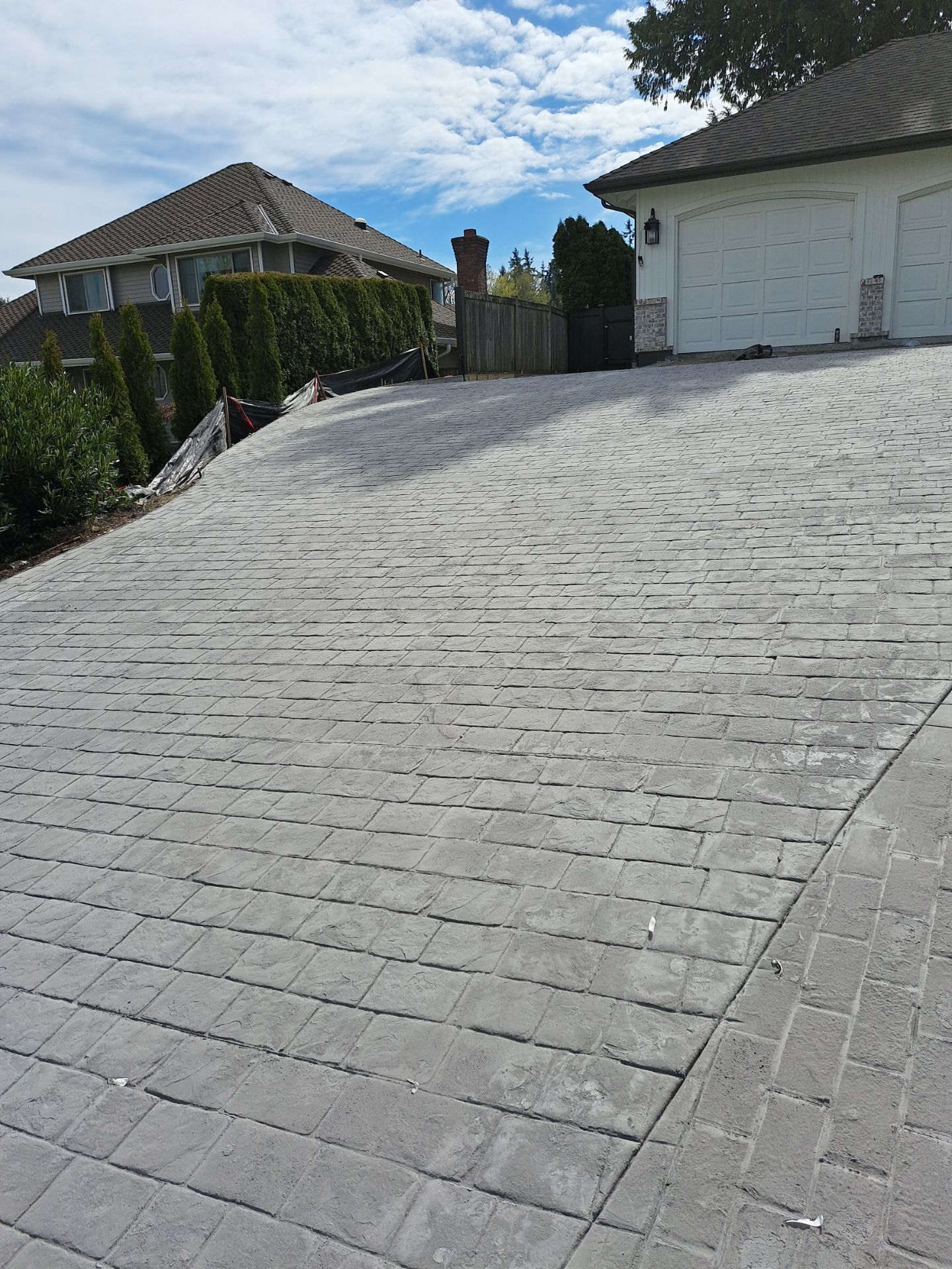 John | Stamped Concrete Driveway Makeover by Jireh Asphalt & Concrete Inc 
