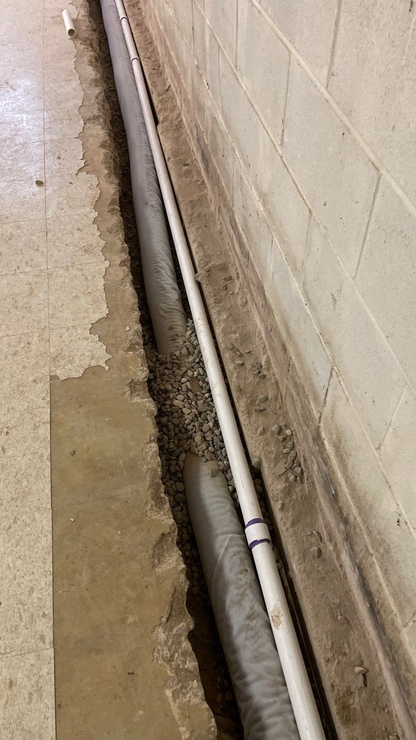 Interior Drain Tile Installation in Columbia Heights, MN by Waterproofing Northeast
