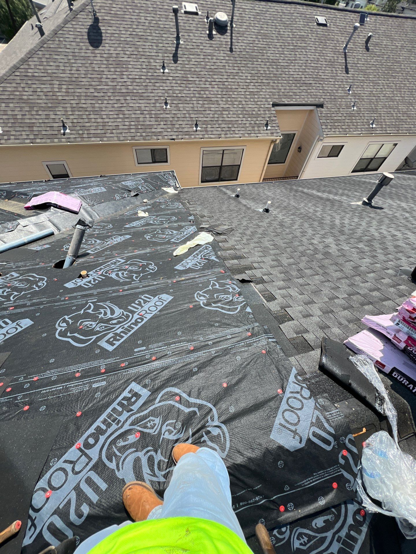 Residential Roofing Installation using Owen's Corning Duration (Lifetime) Shingles by Roof Repair Company