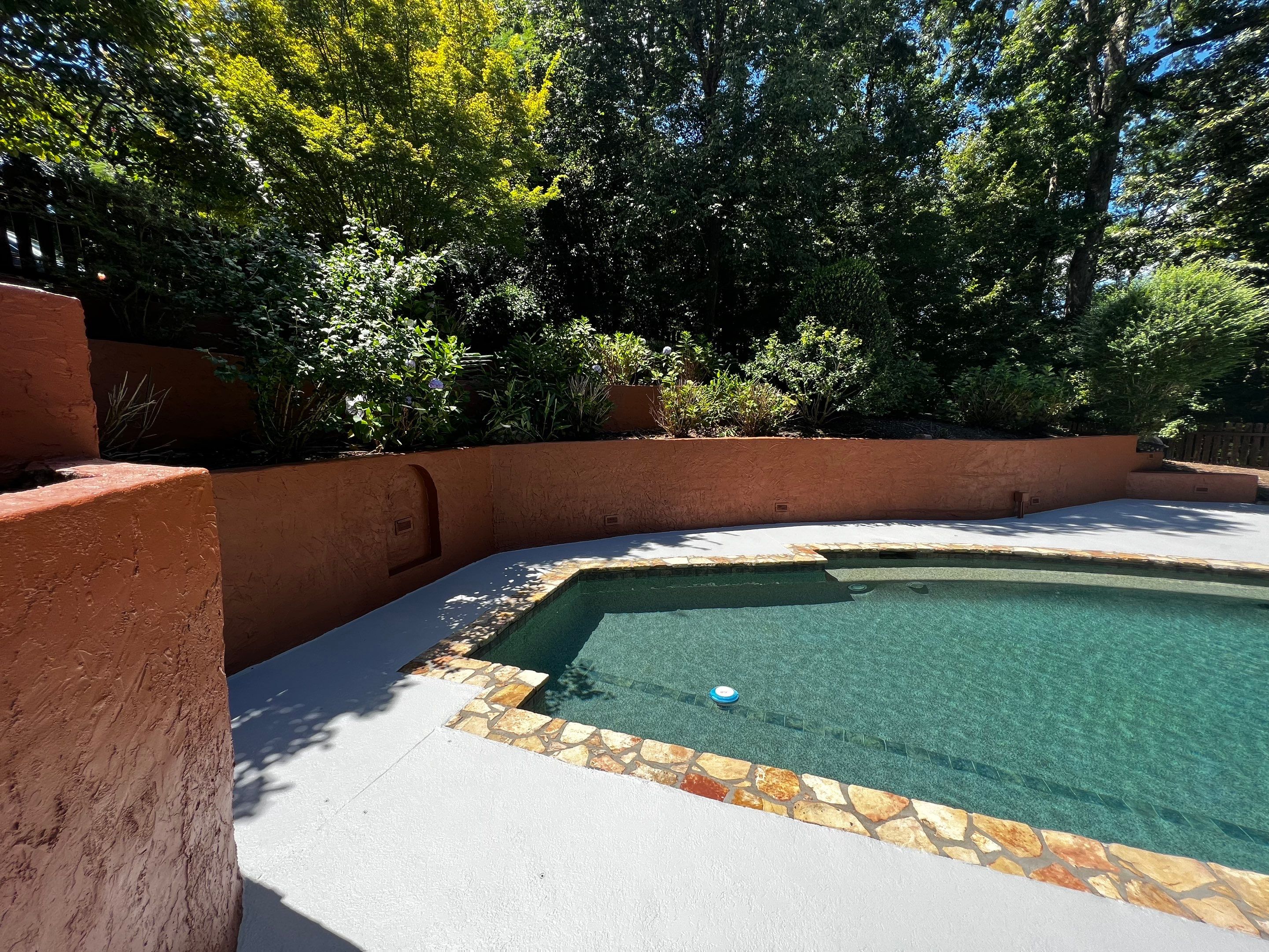 Atlanta Wooden Deck Restoration and Pool Concrete Staining Project by Swift Home Renovations
