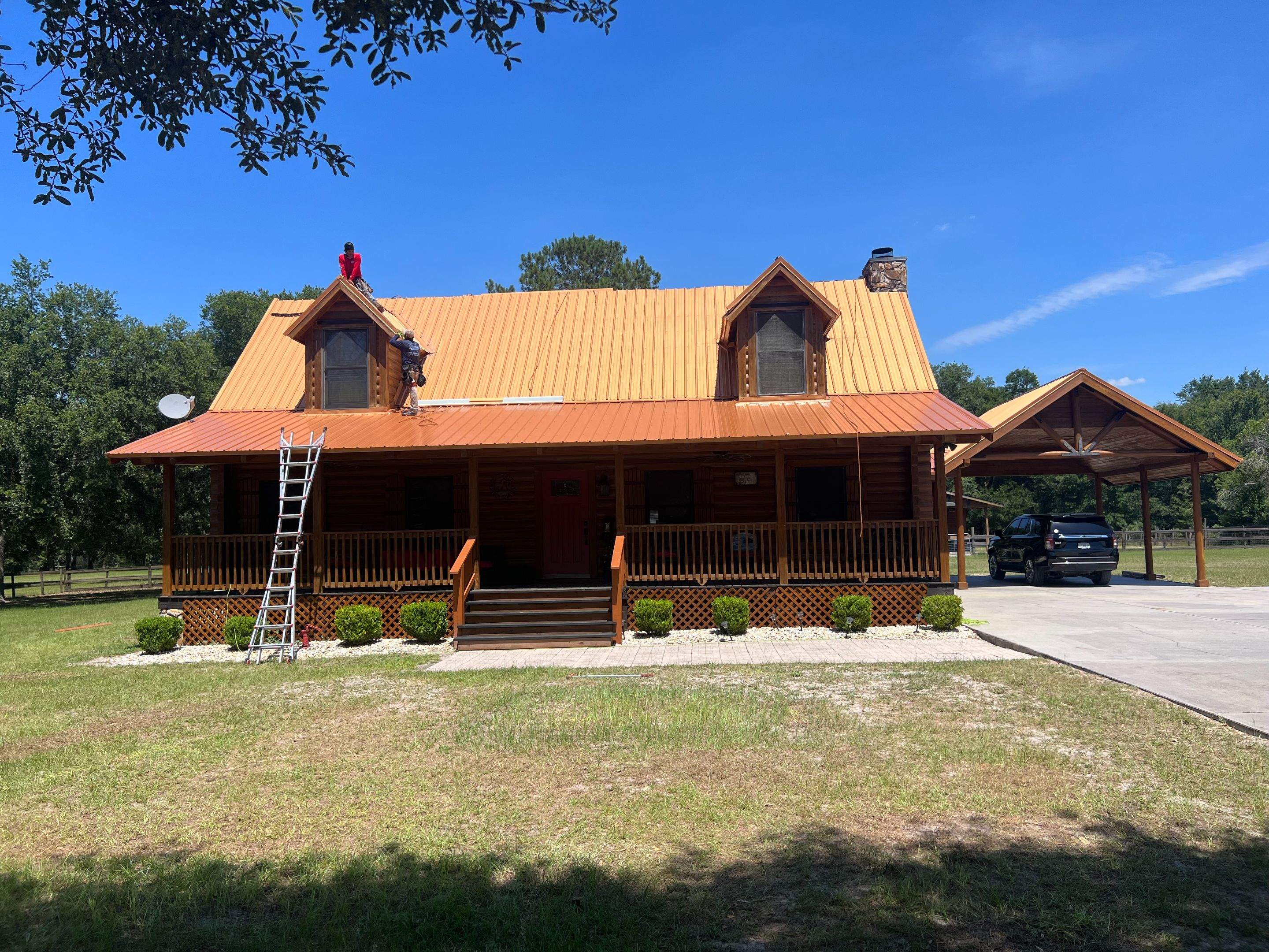Metal Roof Replacement in Trenton, Florida by Brehm Roofing
