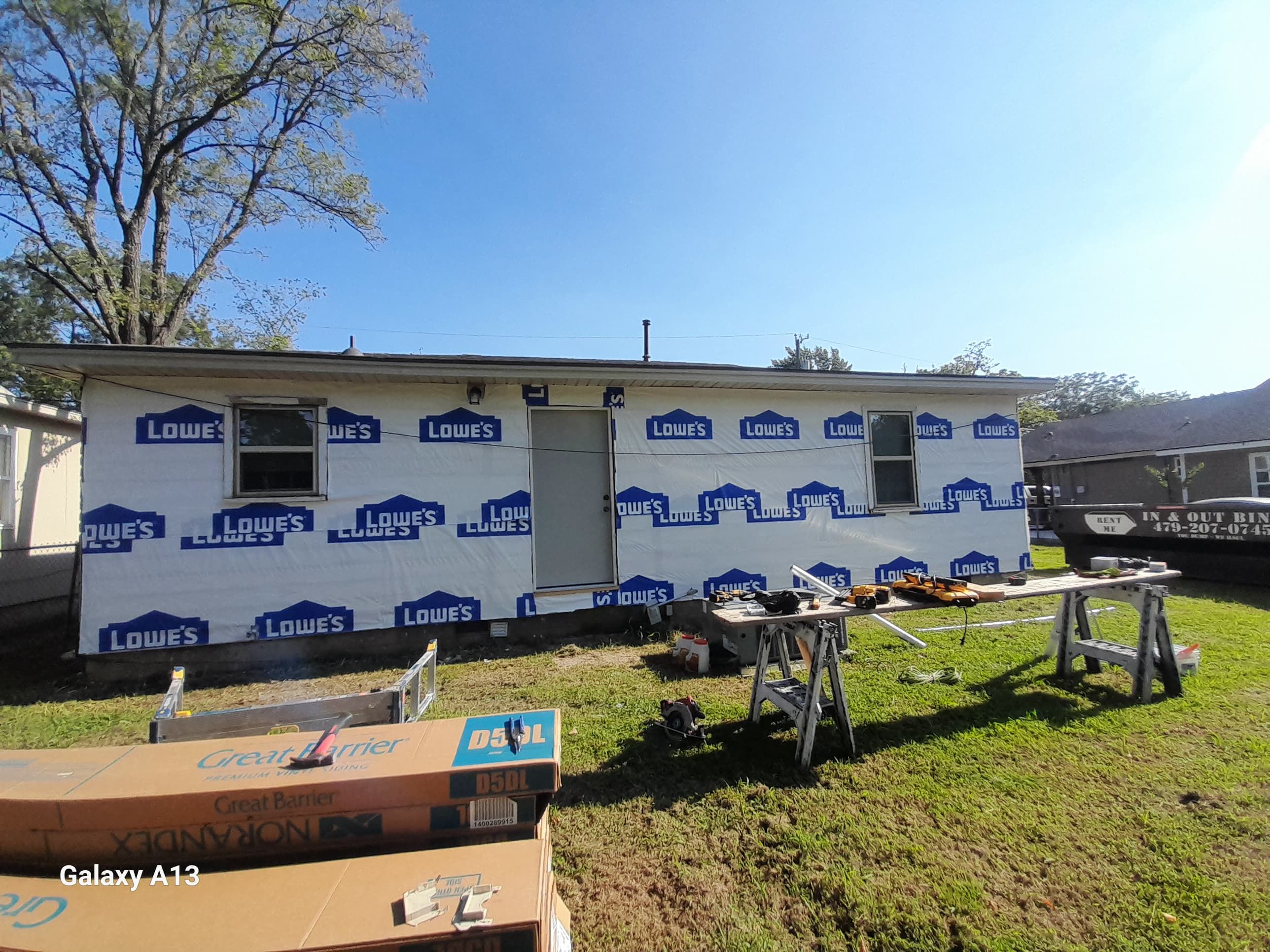 Hail damage & tornado damage restoration.  by In & Out Construction & Remodeling, LLC