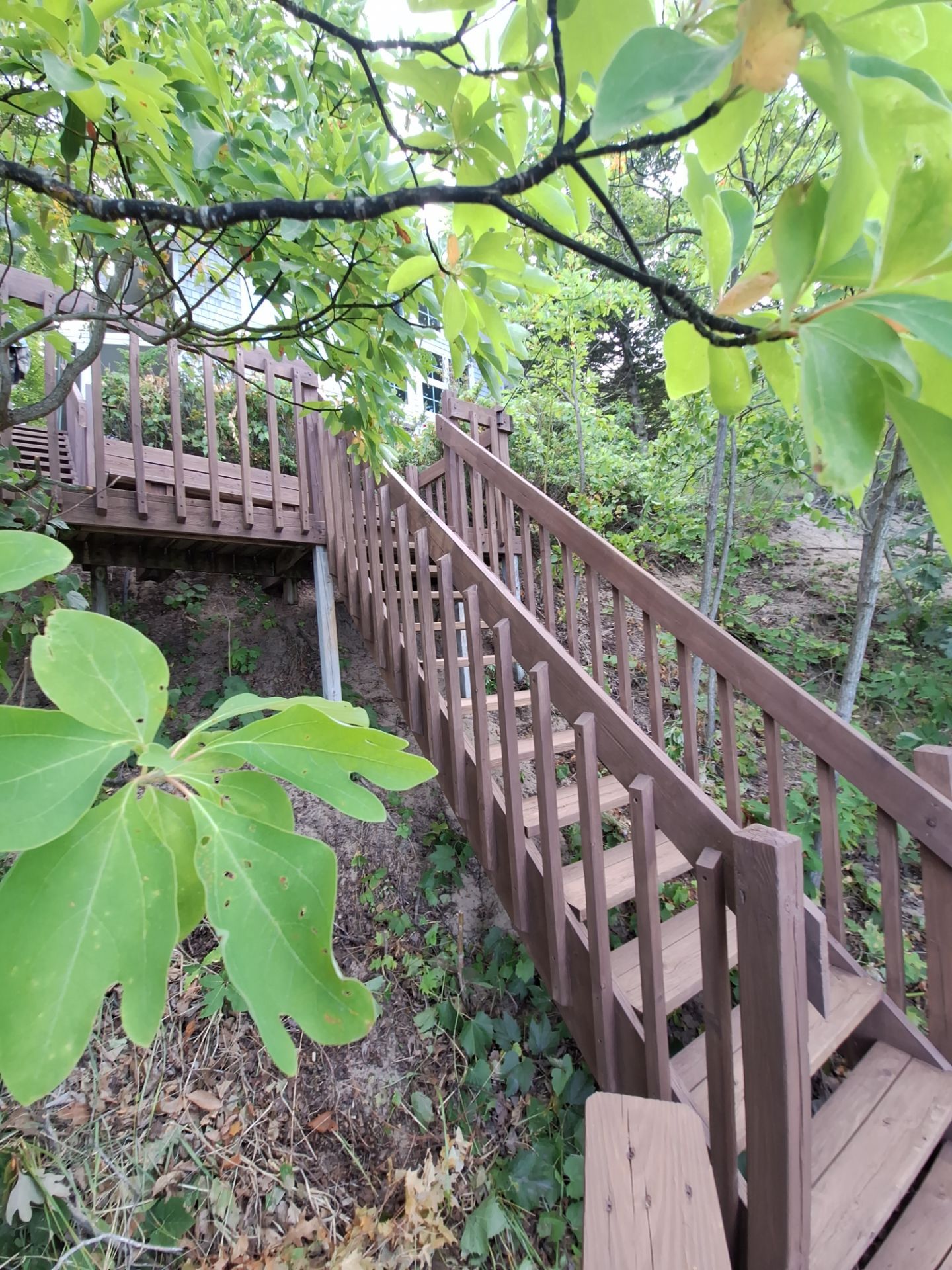 Lakefront Deck Pressure Washing, Exterior Wood Staining, and Painting in West Olive MI by Gordon Painting