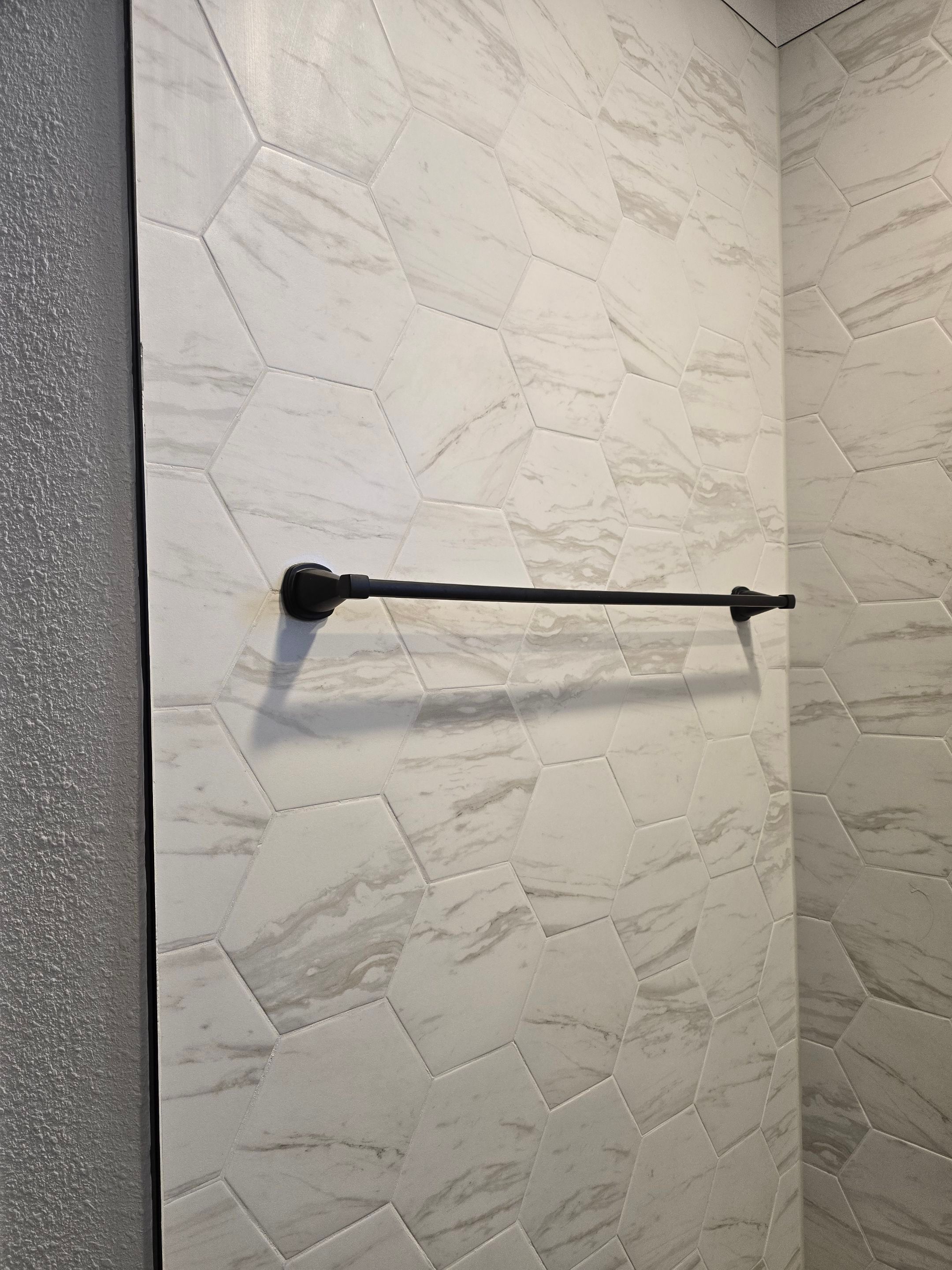 Stone Oak Bathroom Remodel with Paned Shower Glass by Legacy Bath and Kitchen