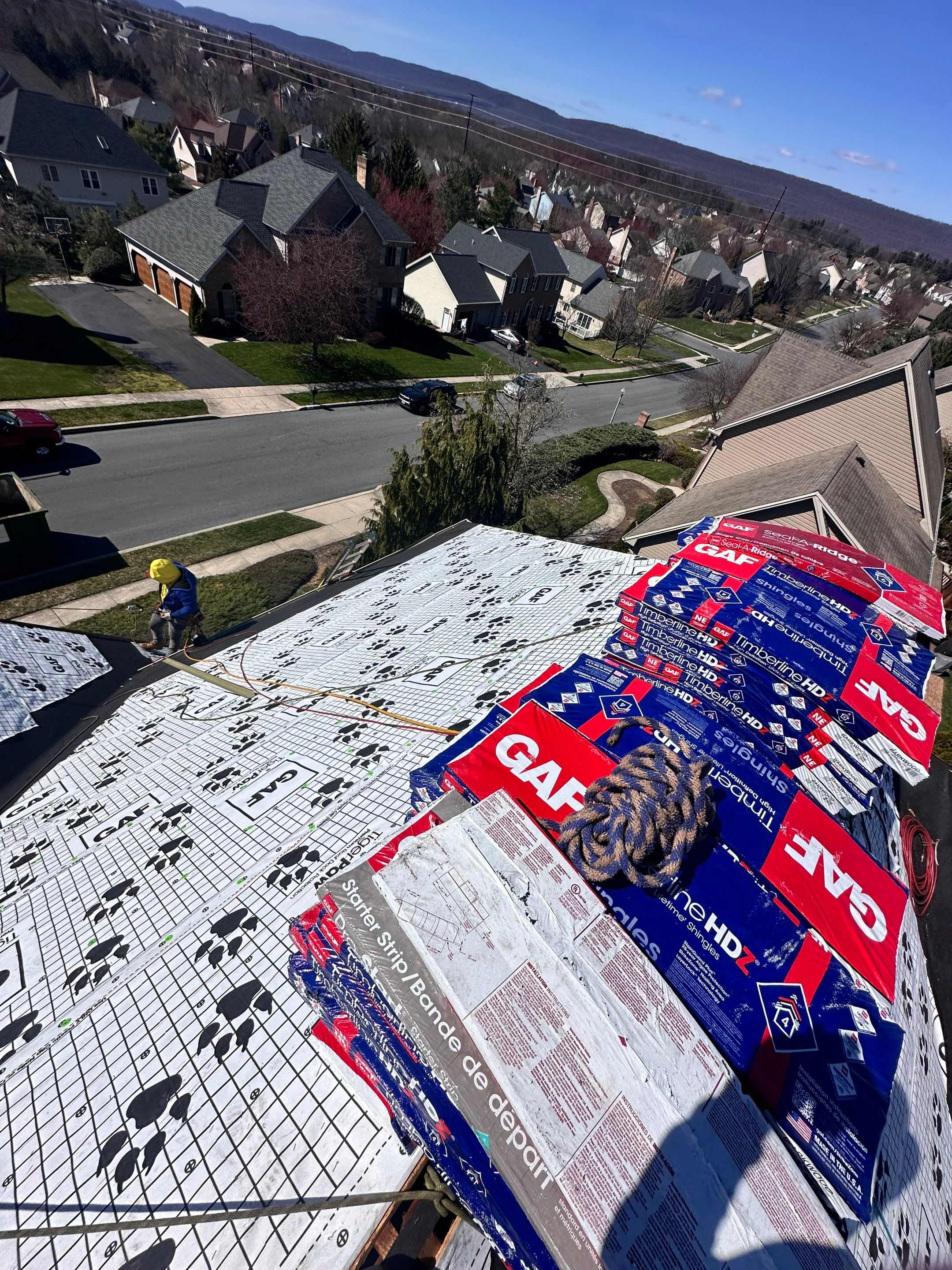 Residential Roofing Installation using Gaf Hdz Architectural Shingle by Teflon Roofing