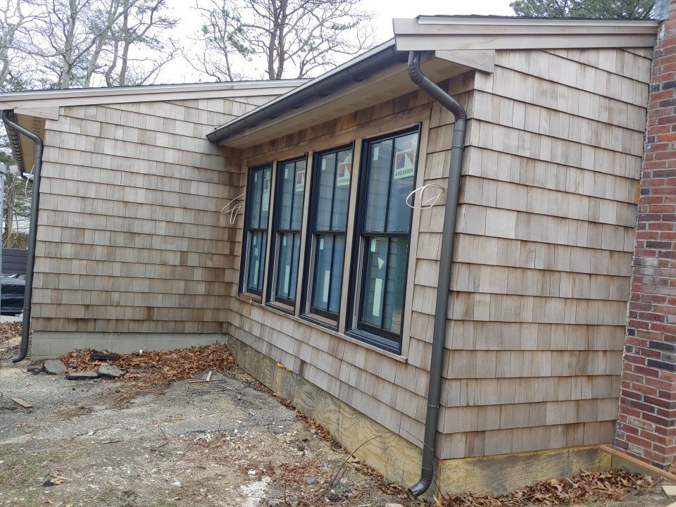 Gutter Installation using 6" Half Round Aluminum Gutter in Falmouth by Gutter Pro Enterprises