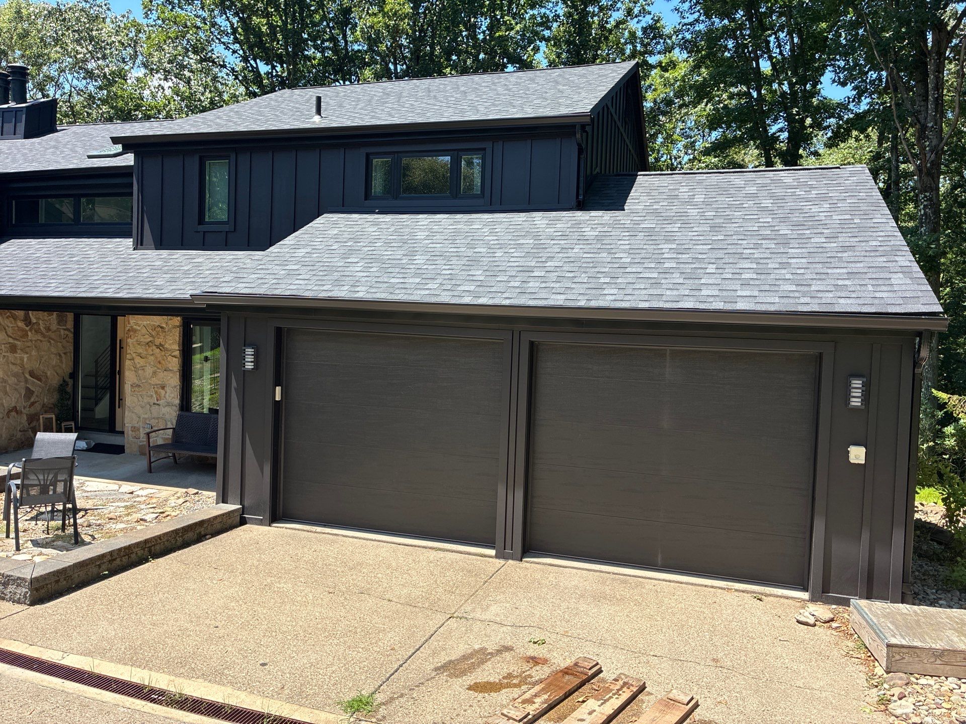 James Hardie Board and Batten Midnight Black Renovation in Wexford by Ideal Siding Pittsburgh
