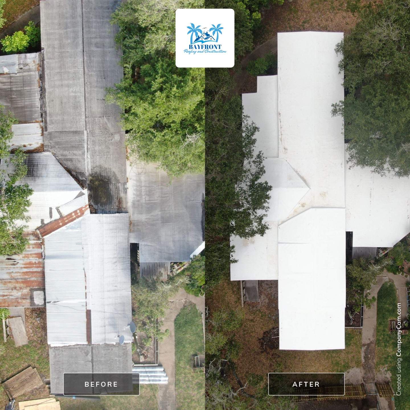 Cartoon Roof turned TPO Elegant by Bayfront Roofing and Construction