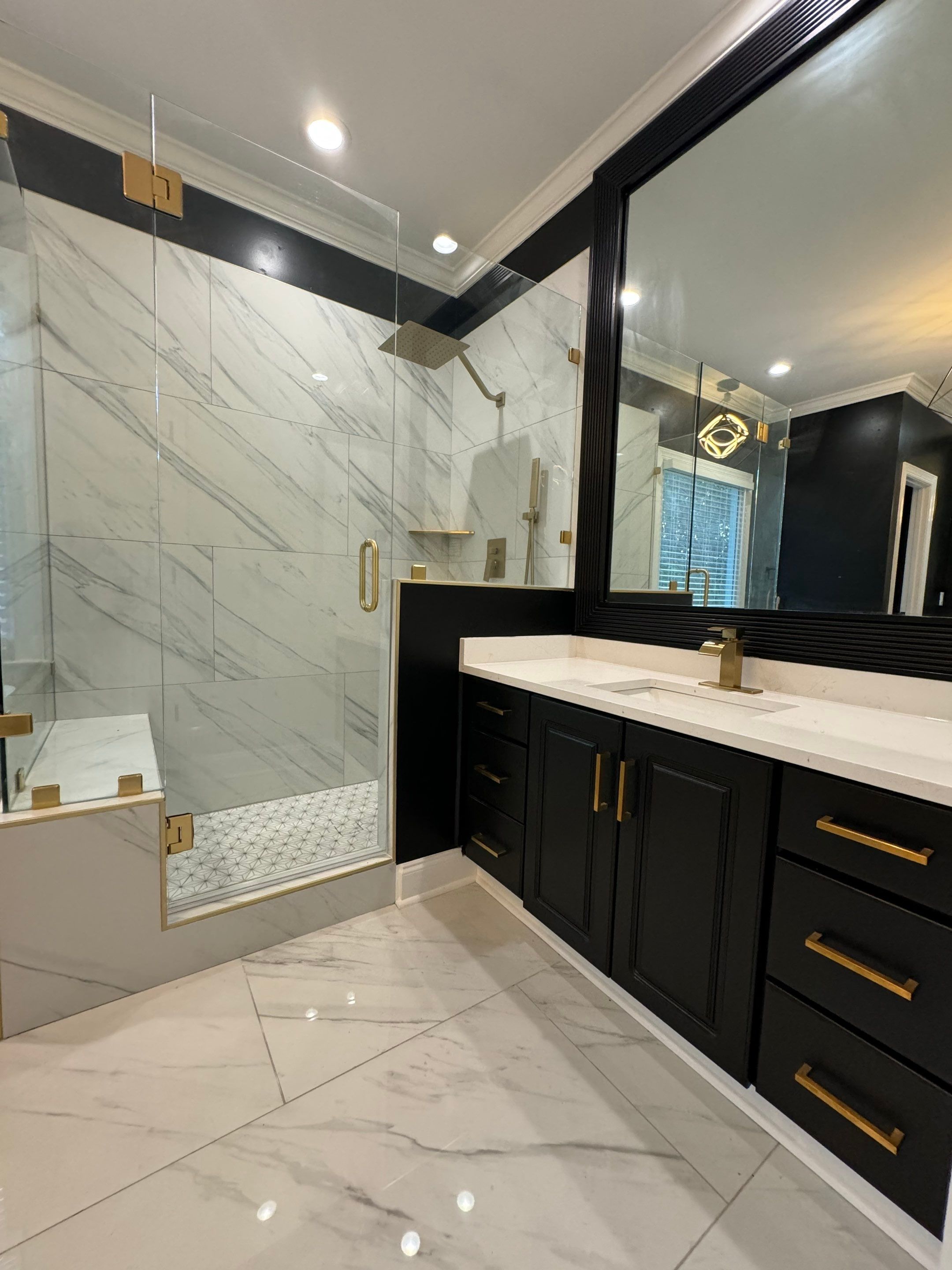 Woods Trace - Bathroom Remodel  by Pillar and Pine