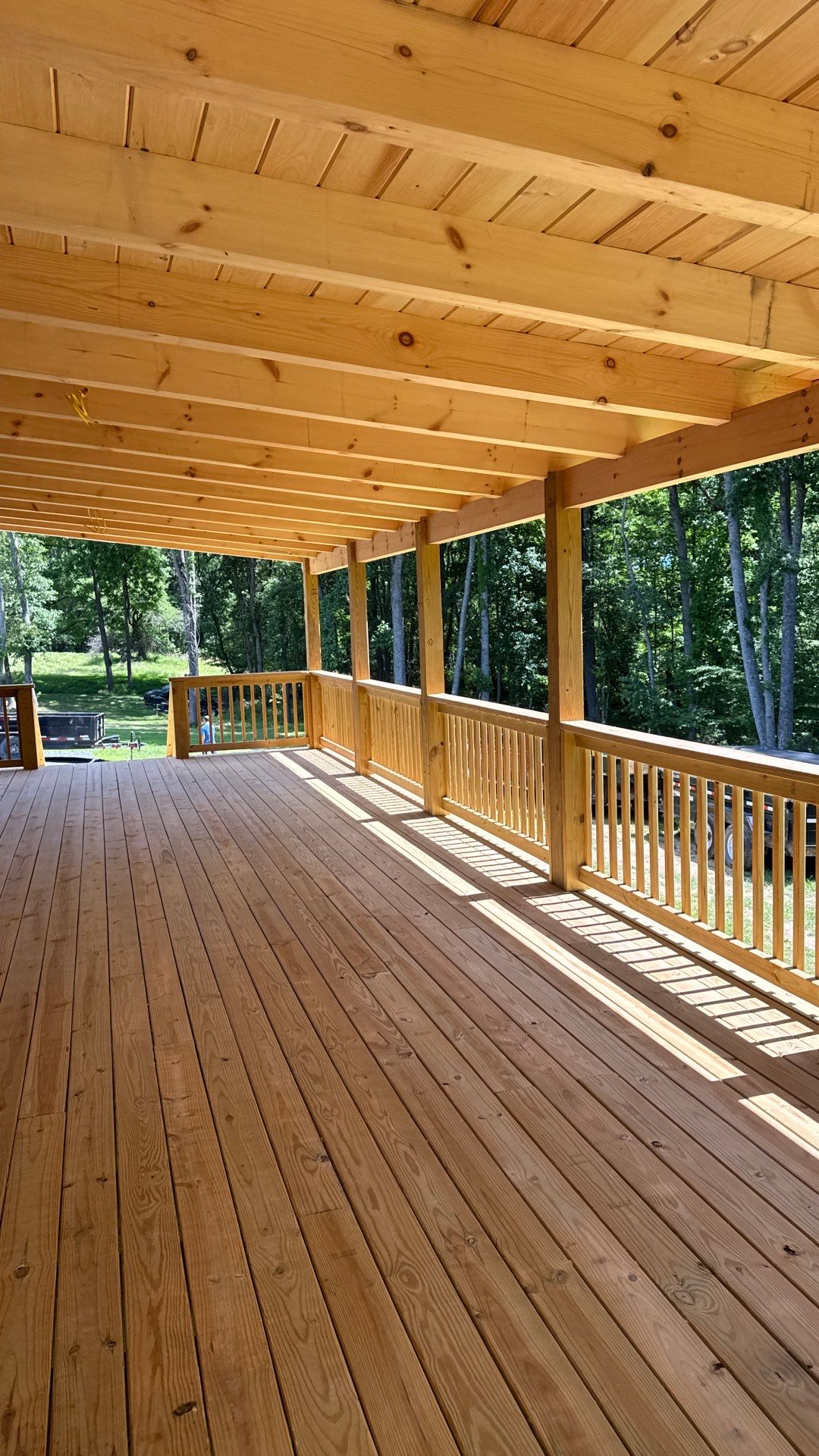 Custom Covered Deck and Porch Construction in Ronceverte, West Virginia by Walnut Hollow Decks & Outdoor Living
