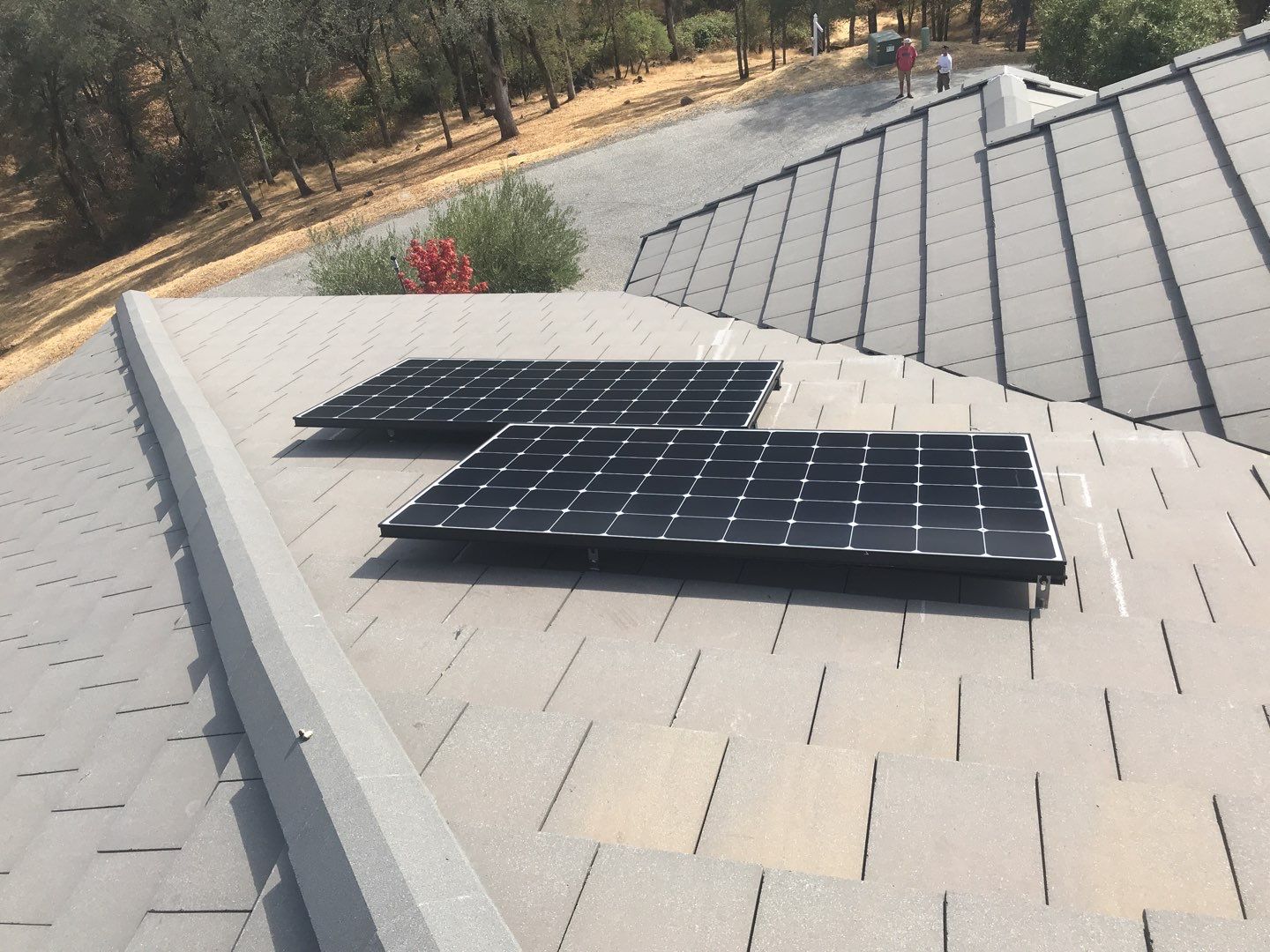 Solar panels power this home by Byers Enterprises 