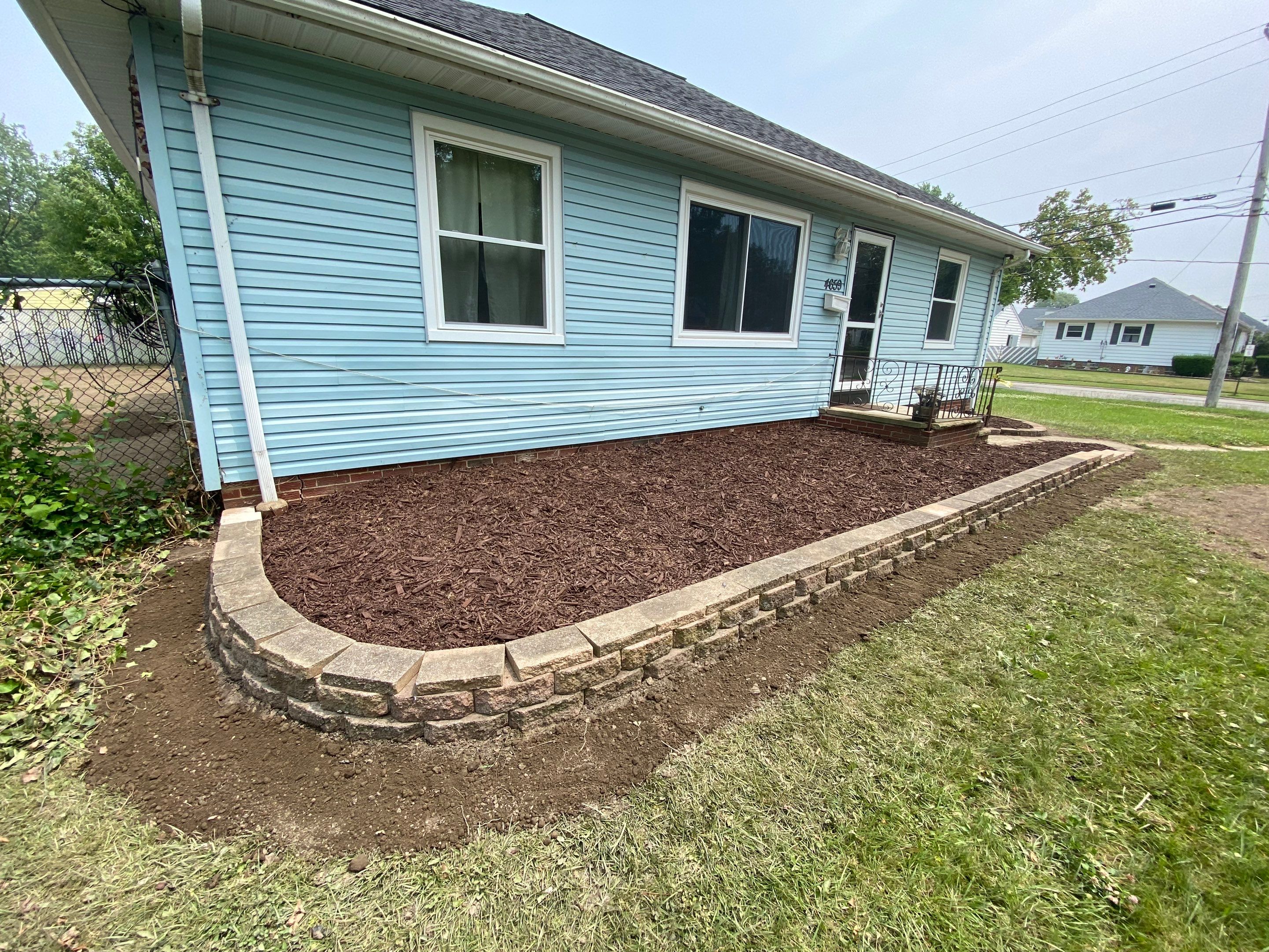 Hardscape Wall Rebuild by Elm Rose Gardens