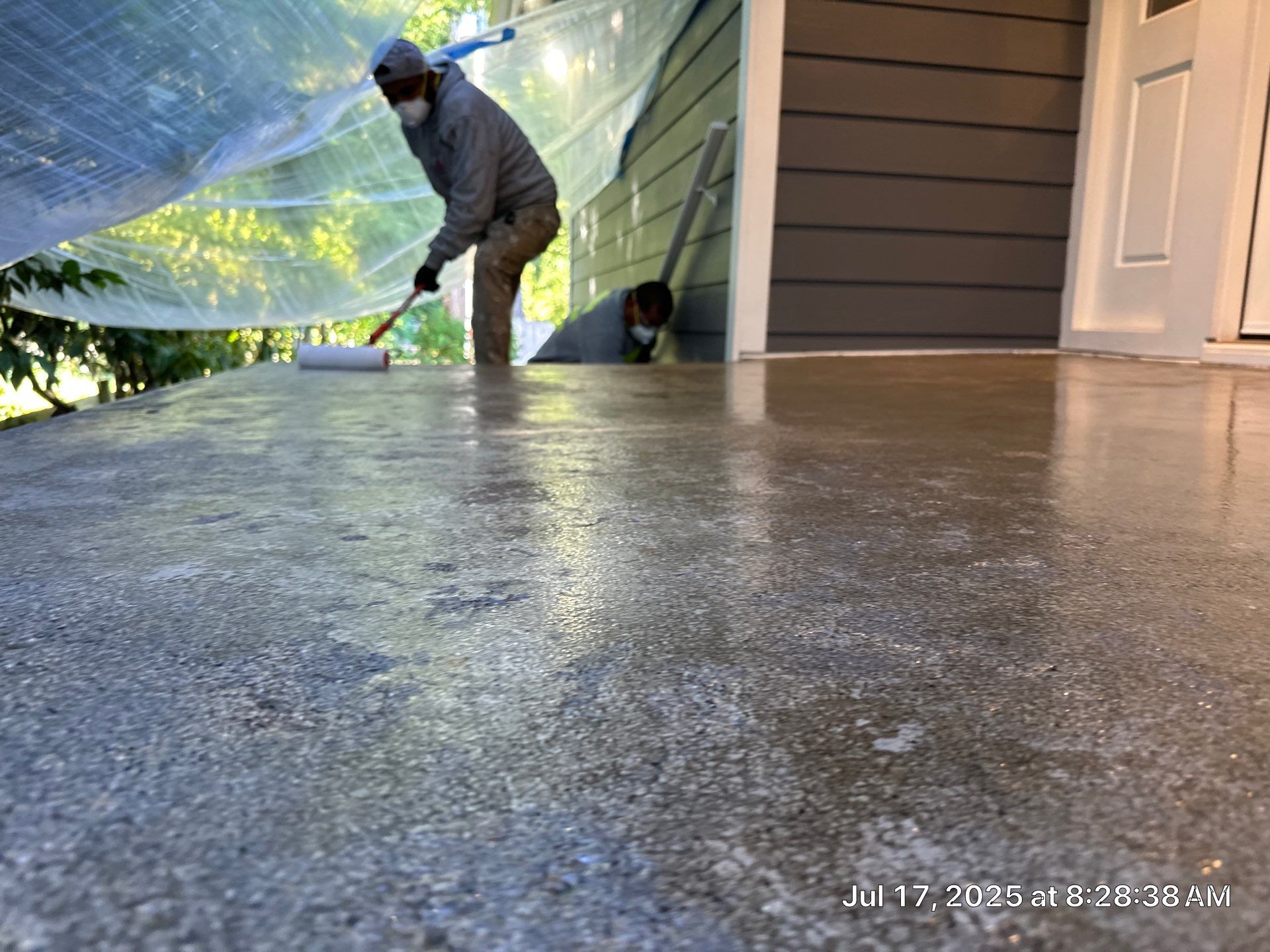 Epoxy Stairs & Sealcoat Driveway Application by Jireh Asphalt & Concrete Inc 