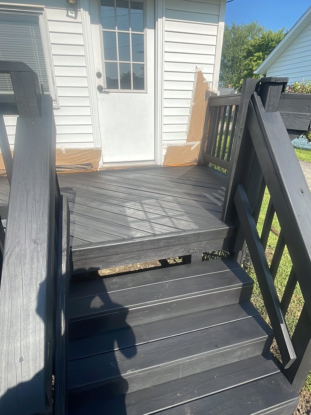 Deck Staining using SuperDeck Exterior Solid Color Stain by Callaway Contracting LLC