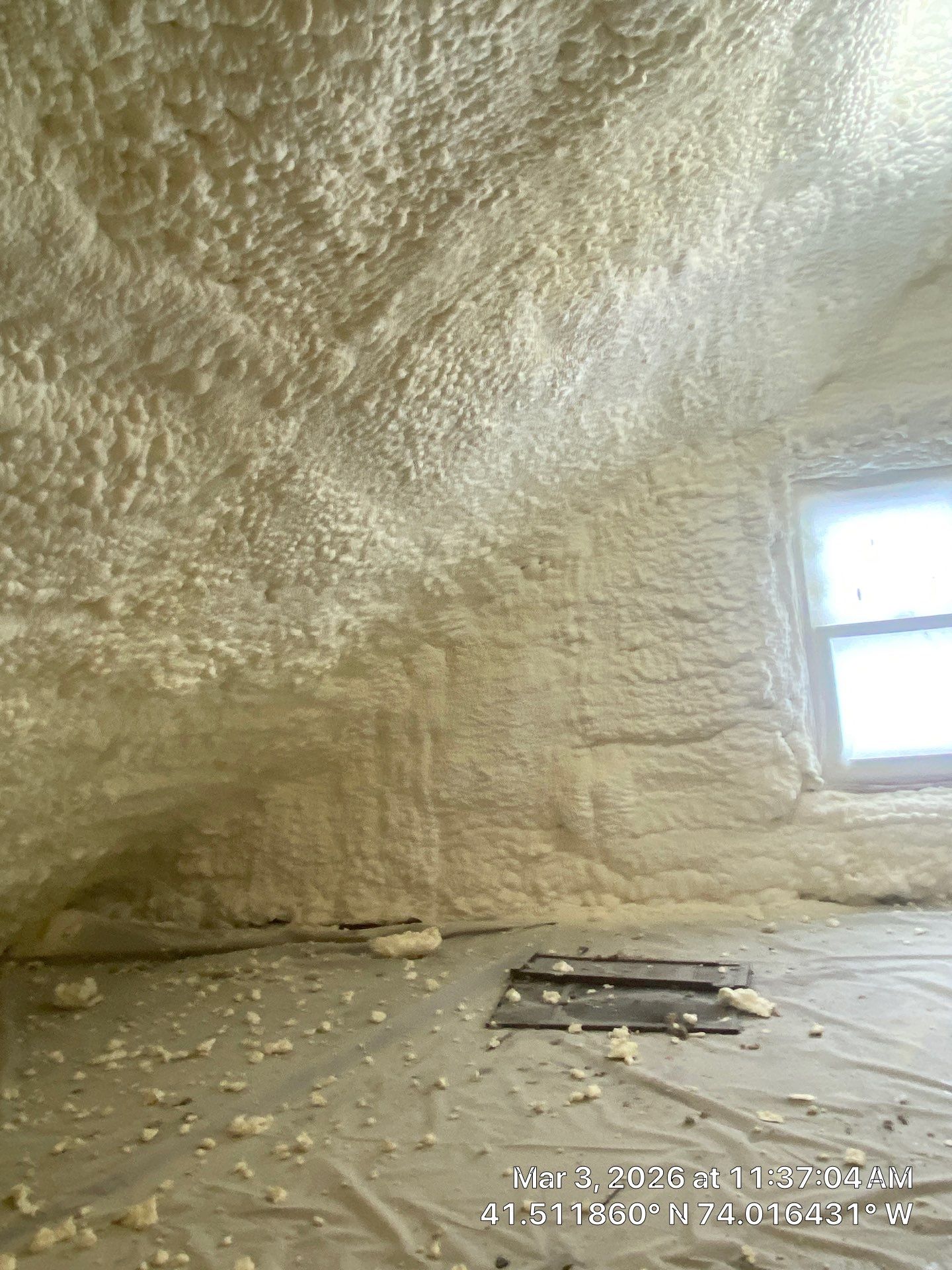Attic Insulation using open cell spray foam by NYS Foam & Energy