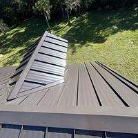24ga 1.5" Mechanical Seam Dark Bronze  by Total Roofing System The Metal Roof Experts