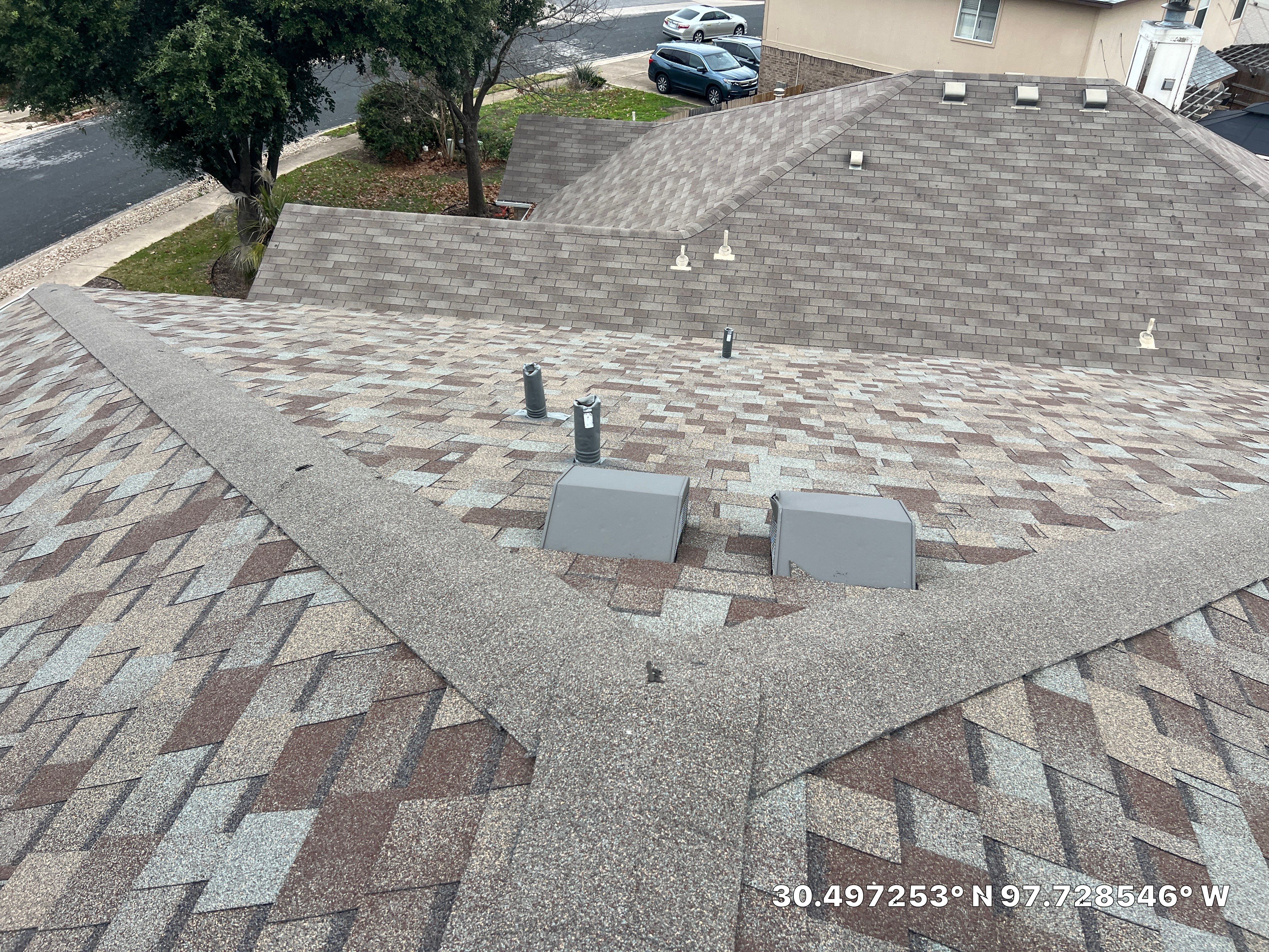 Architectural Shingle Roof Replacement and Sheathing Upgrades in Round Rock by Caliber Restoration LLC