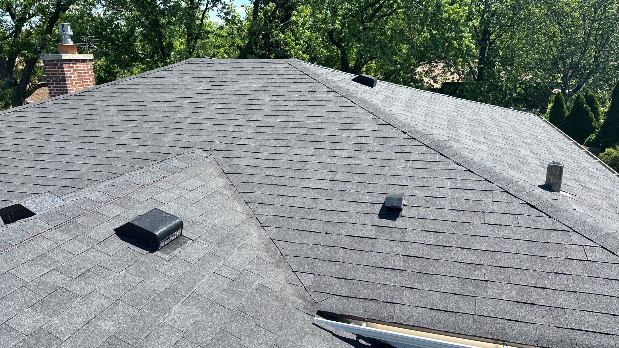 Architectural Shingle Roof Replacement on Darien Brick Residence by Pro Home Services Inc