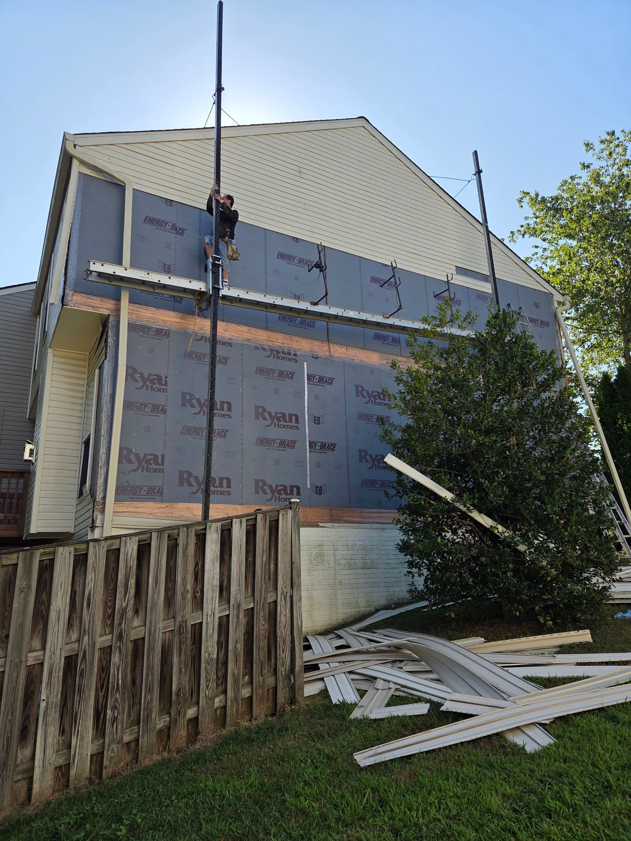 Woodbridge: Siding Replacement with Mastic Ovation Vinyl siding in Linen  by RM Banning, Inc.