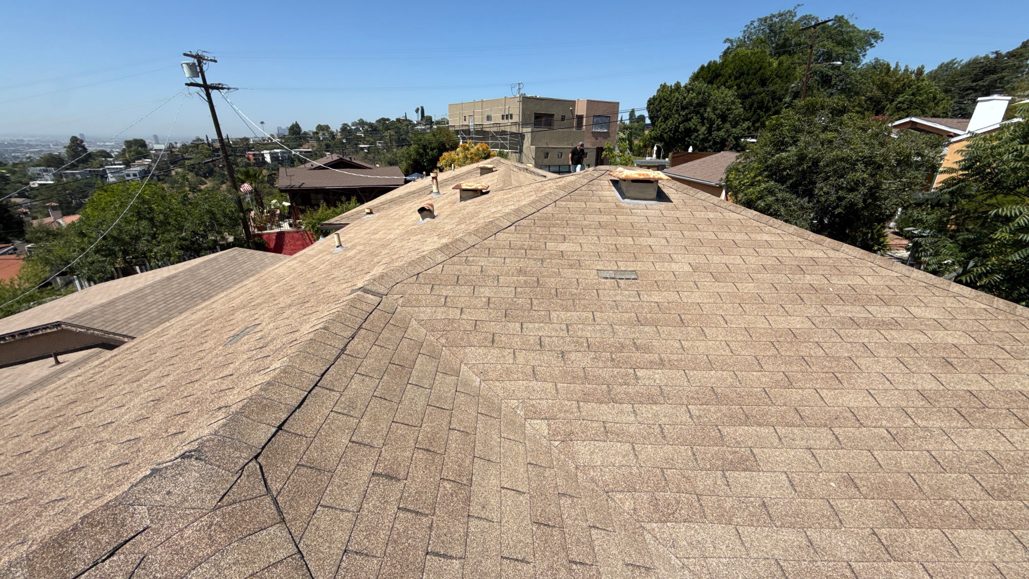 Residential reroofing project in Eagle Rock by Hull Brothers Roofing