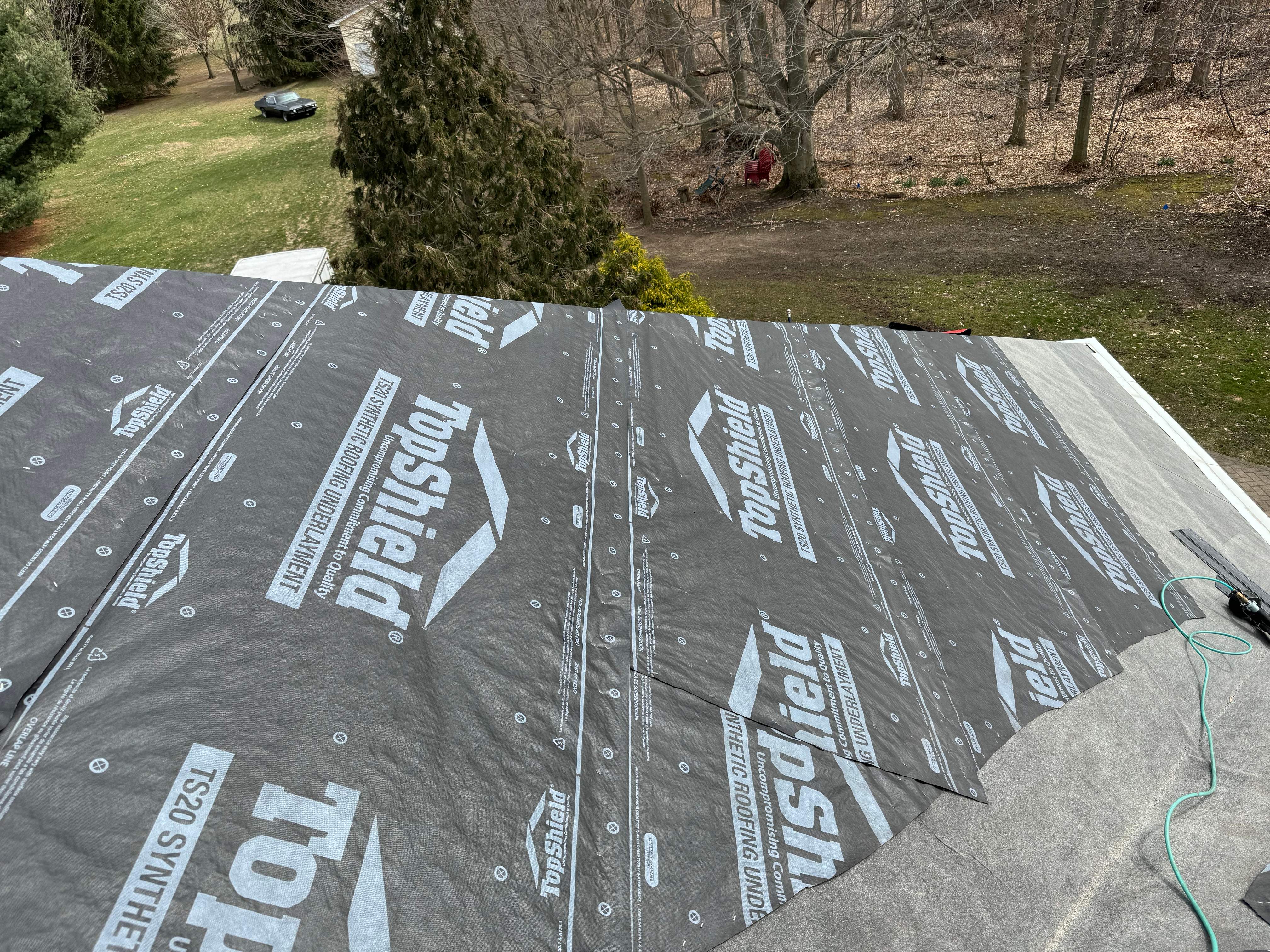 Residential Roofing Installation using Certainteed Landmark ClimateFlex by GRACCO