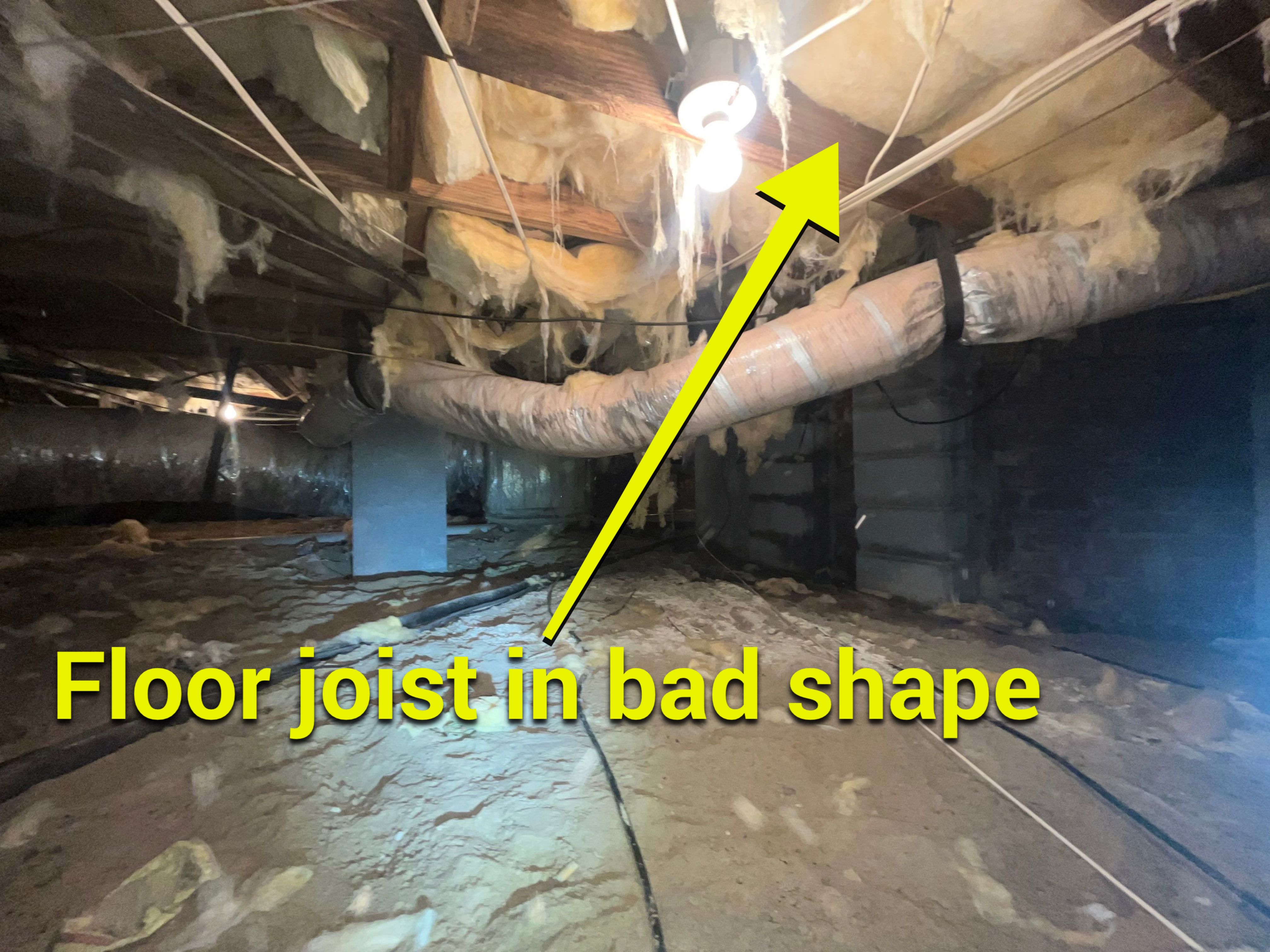 Dehumidifier and Moisture Barrier install with Structural repairs. by Impact Crawlspace