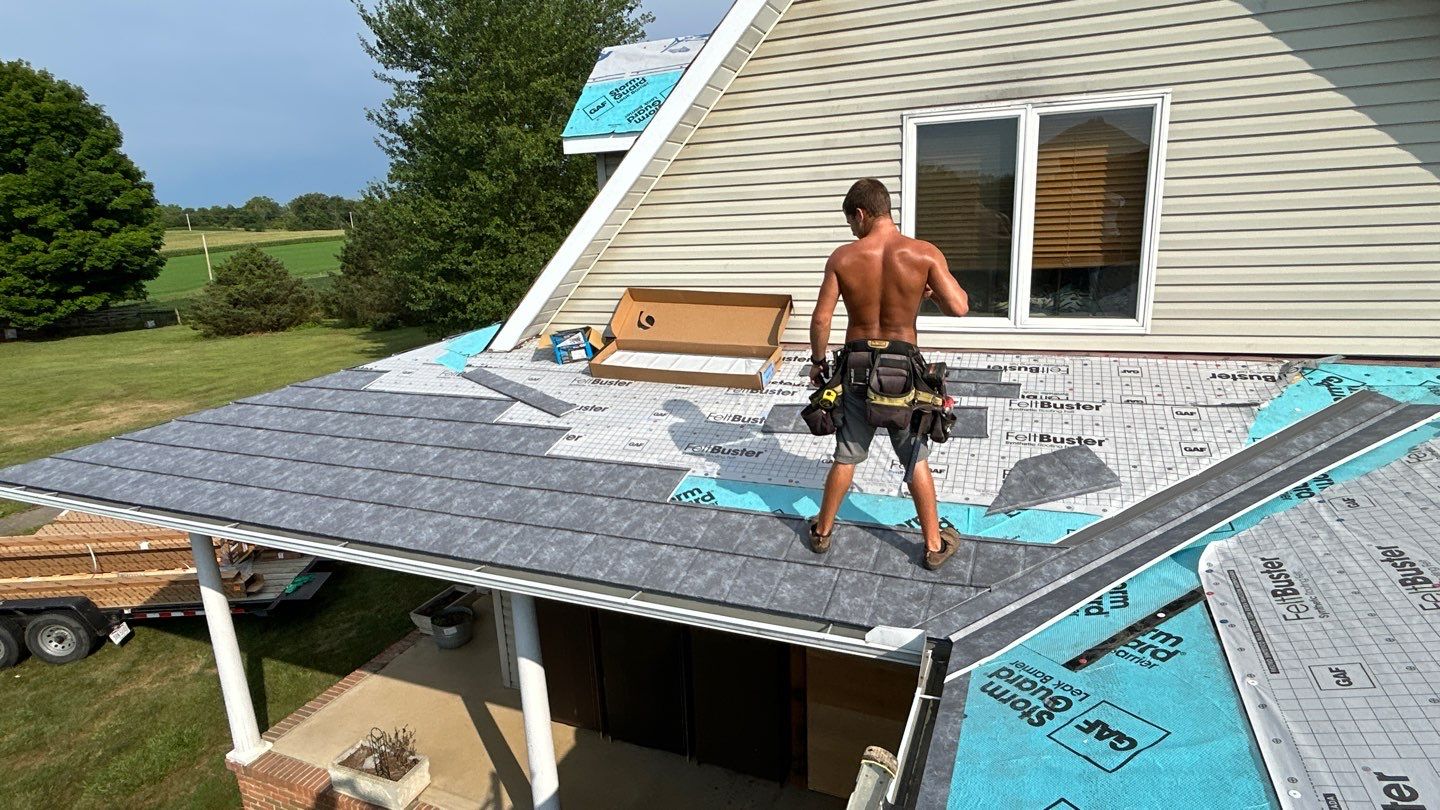 Residential Roofing Installation using ProVia Ironstone Slate Metal Roofing by RoofX 