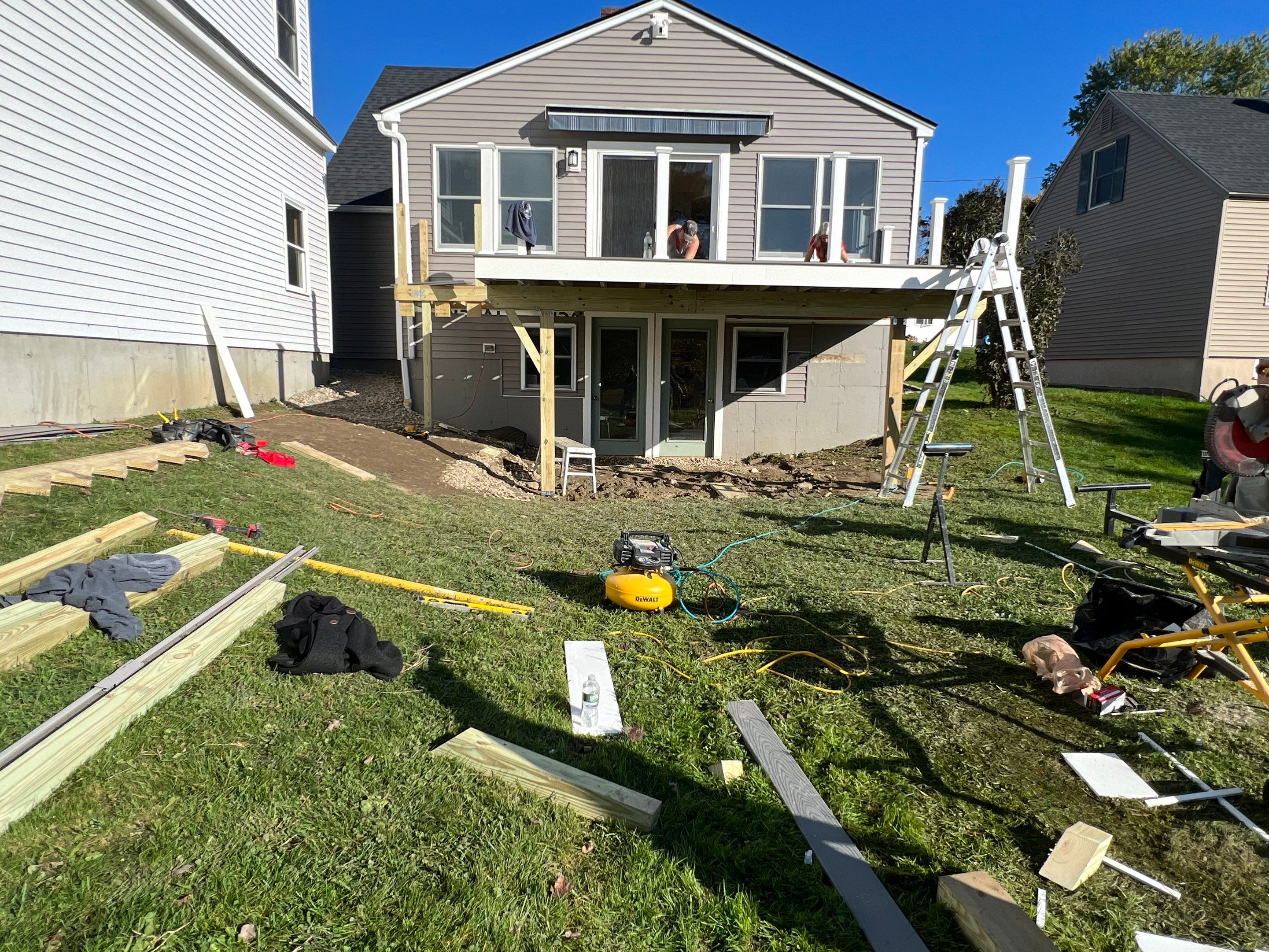 Who Needs a New Deck and Go Big!! Elliot Maine for the Win by Tall pine roofing