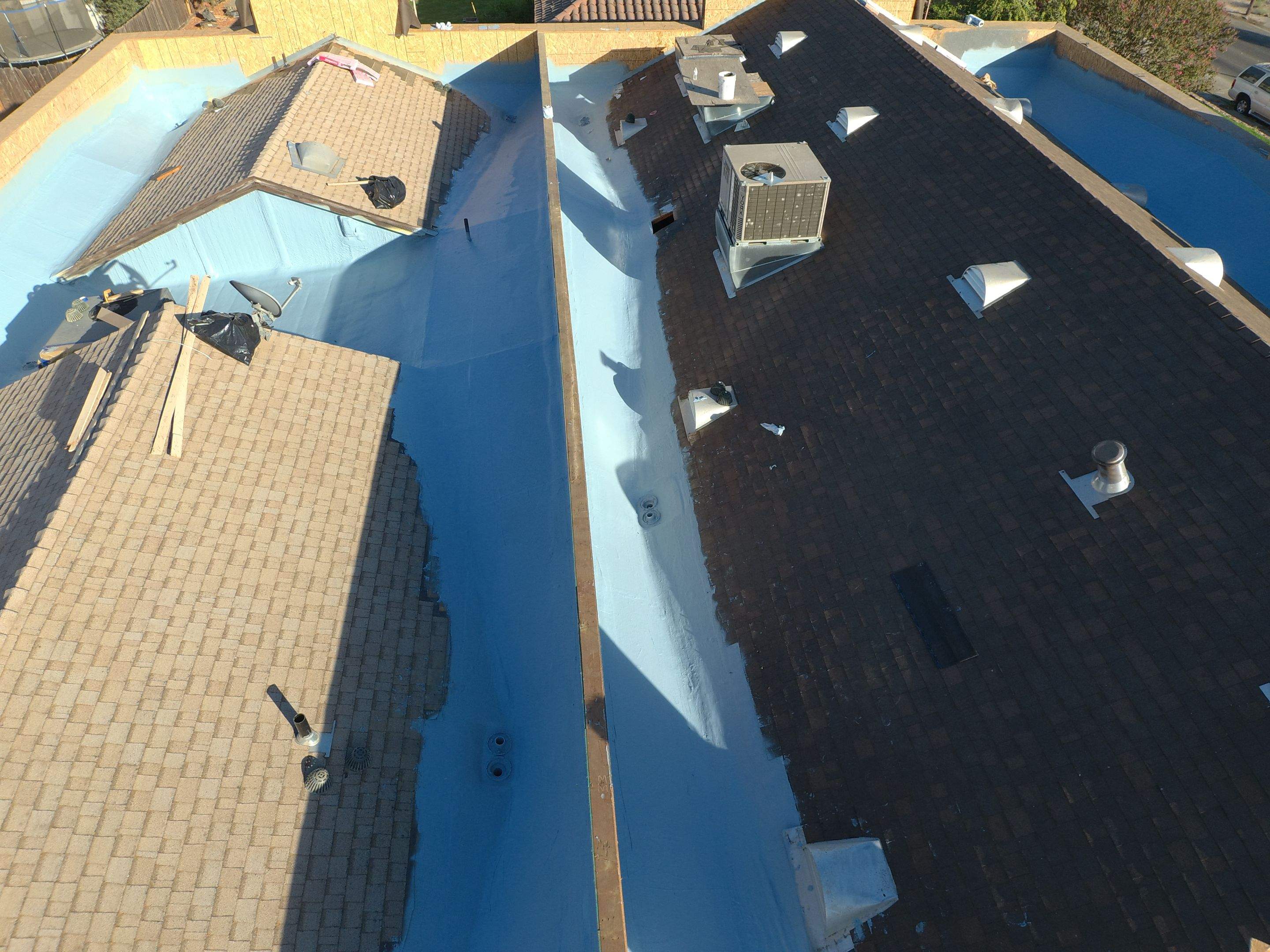 Spray foam and coatings using Conklin Benchmark/PUMA XL coatings and spray foam by Straight Edge Roofing Inc