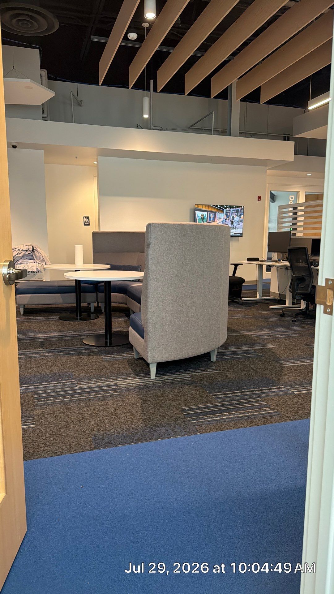 Professional Home Office Setup with Acoustic Wall Panels by CompanyCam Sales Demo