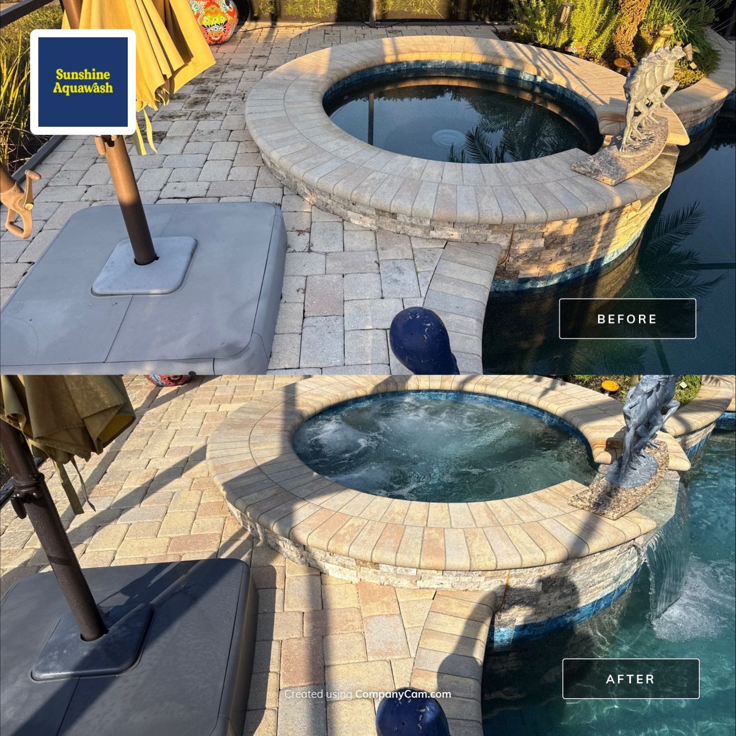 Paver Driveway, Pool Deck, Outdoor Furniture & Culvert Cleaning in Winding River Community, Bradenton, FL | Sunshine AquaWash by Sunshine AquaWash
