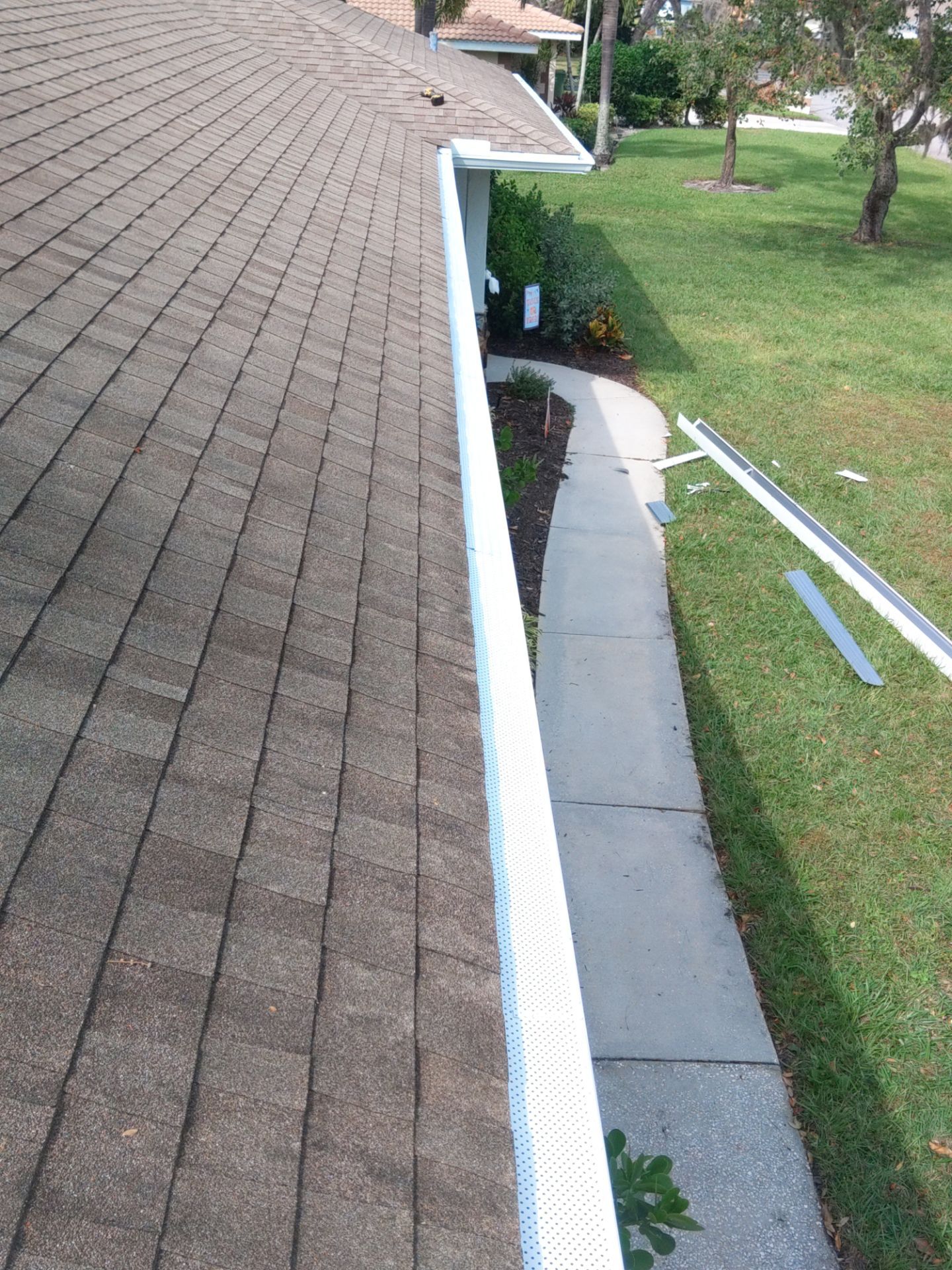 Leaf Guard System Installation in Sarasota FL by Gutter Professors