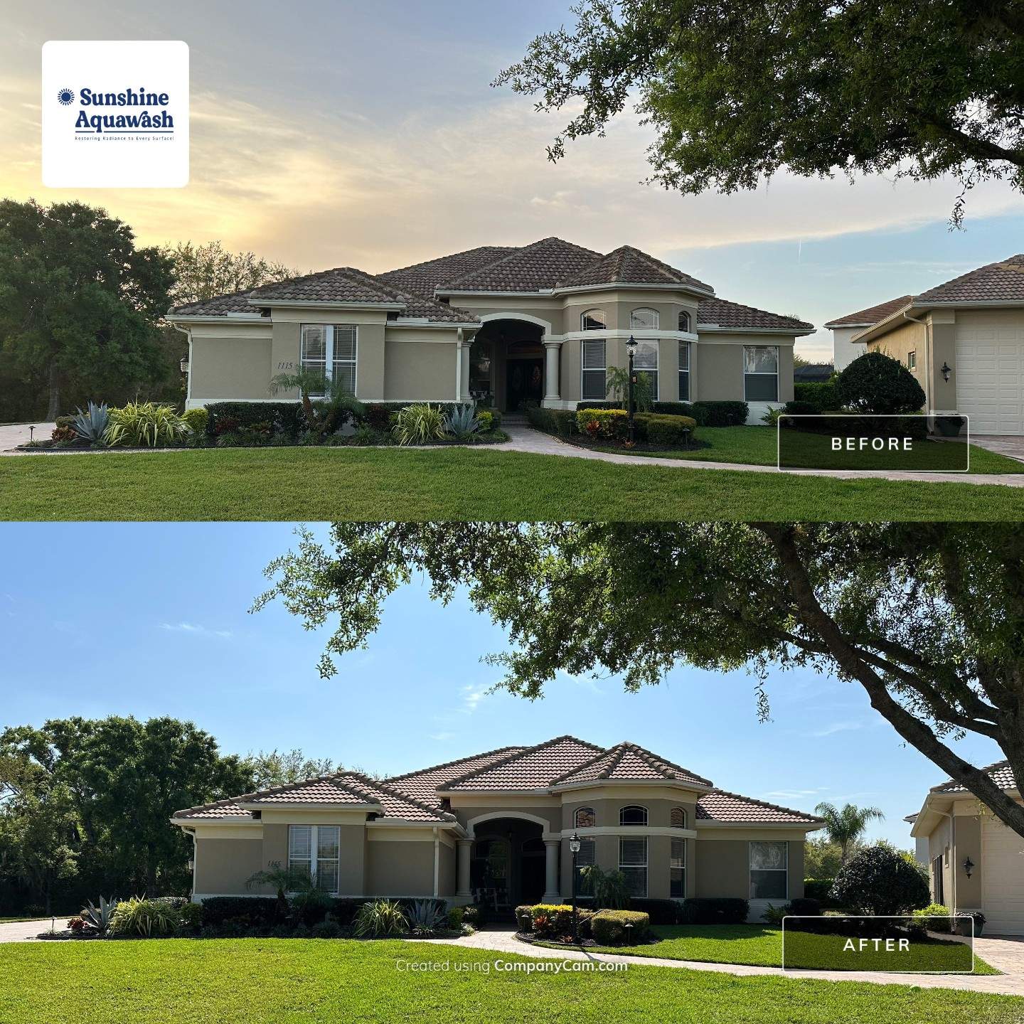 Concrete Tile Roof Cleaning in Winding River Community, Bradenton, FL | Sunshine AquaWash by Sunshine AquaWash