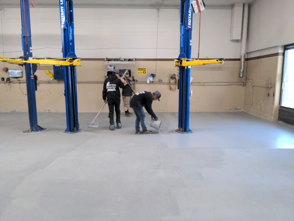 Commercial Floor Transformation using Penntek Shop Floor System by Croc Coatings, LLC