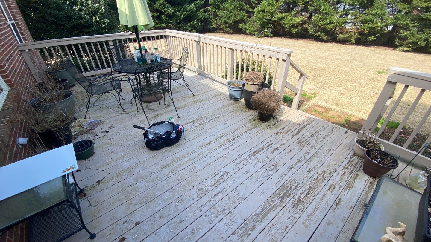 Painted Deck blasted, then sealed by DuraSeal