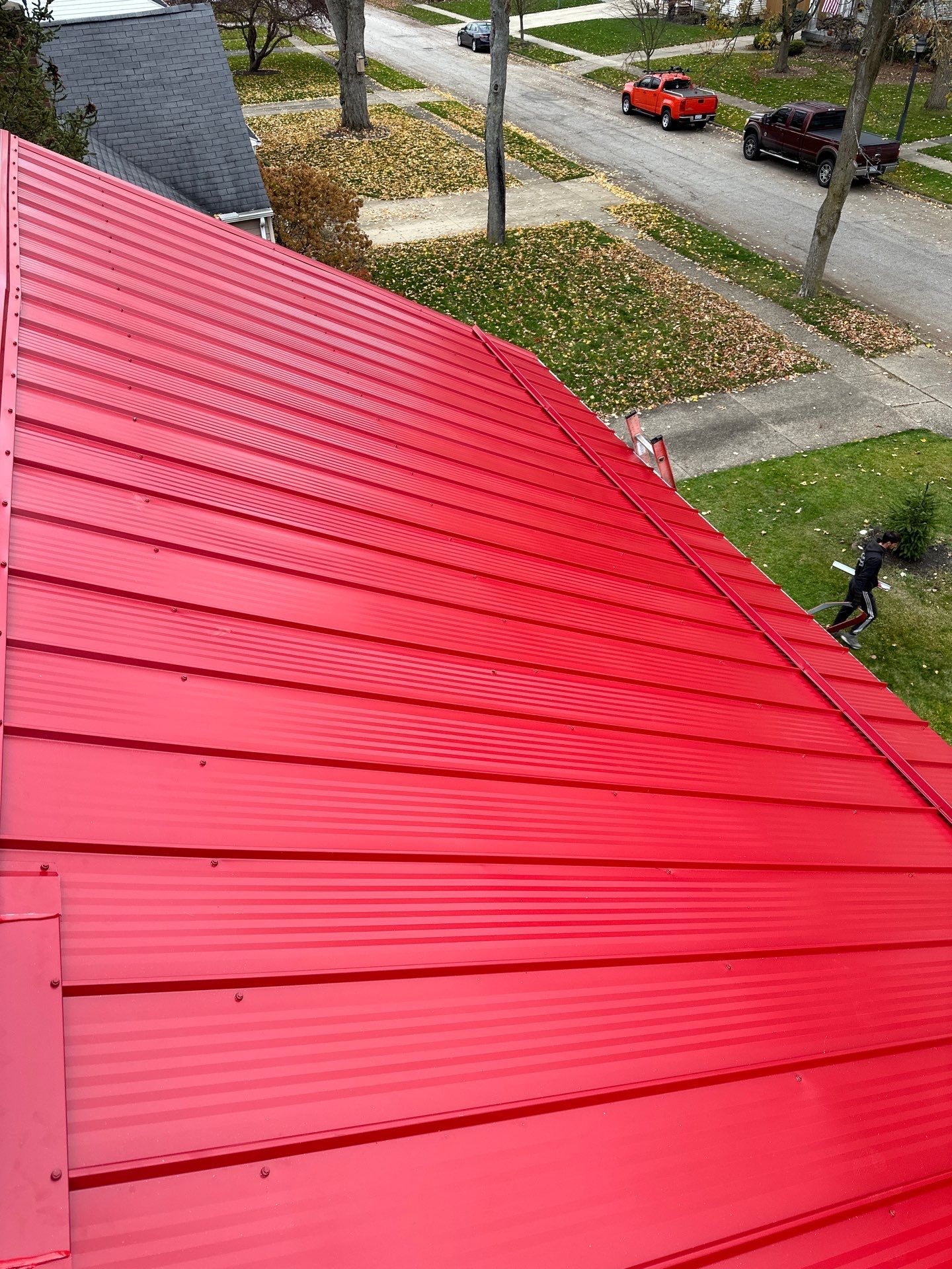Weather Max Panel, Color: Dark Red by Eagle Eye Roofing