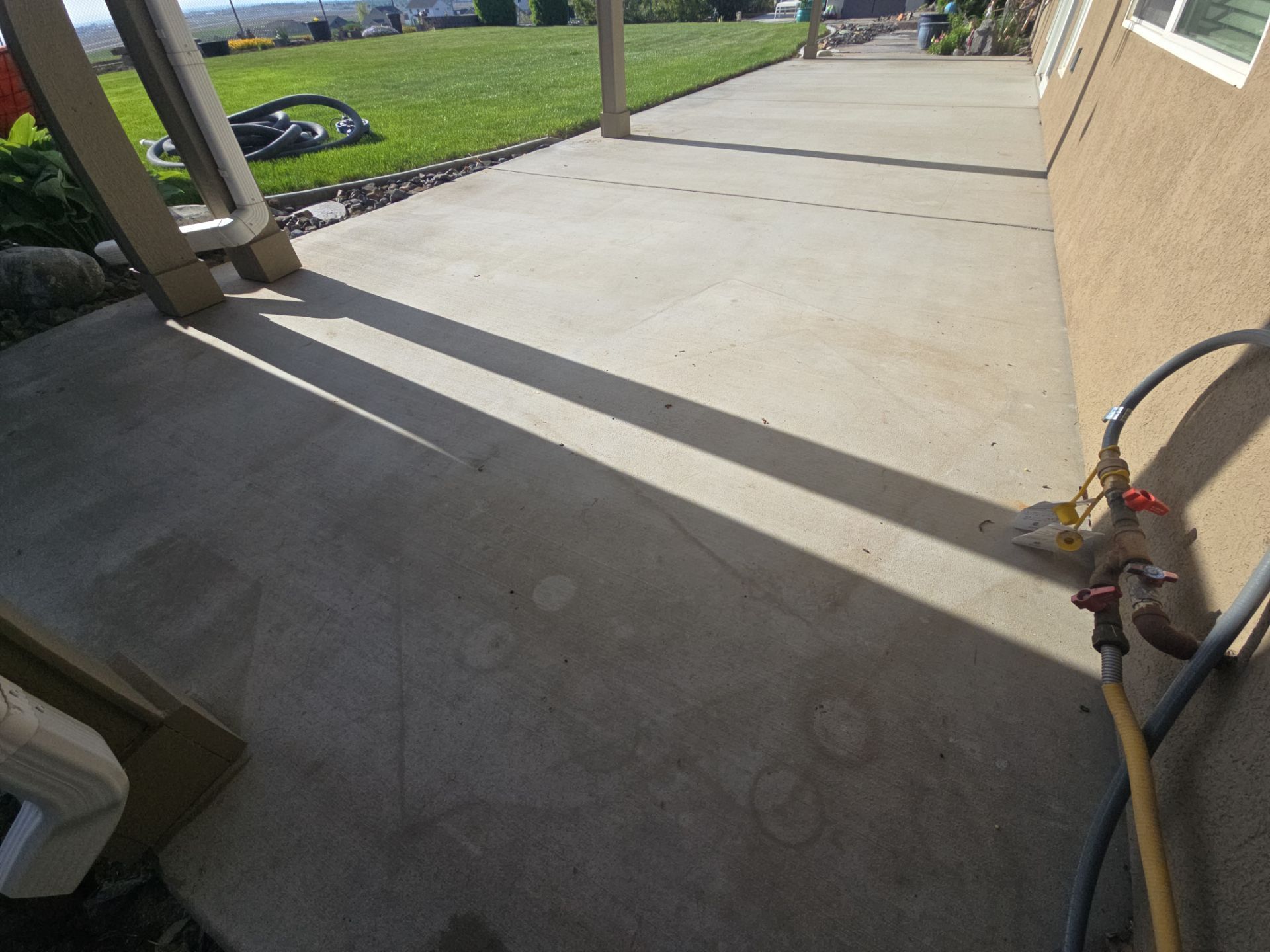 Patio and Walkway Coating Transformation Using Trail Mix in Pasco by Croc Coatings, LLC