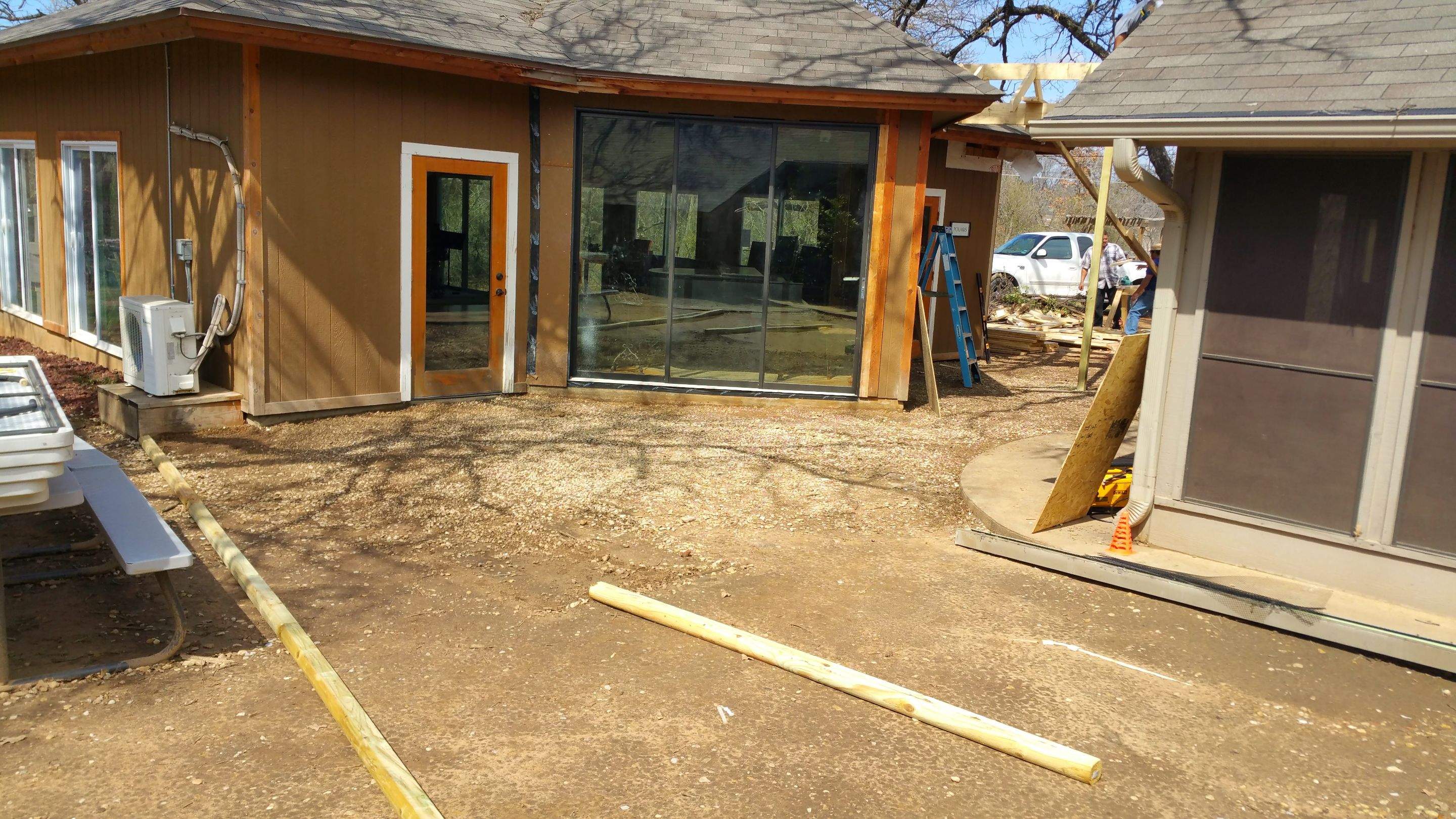 Covered Walkway Patio for a Private School by First United Roofing & Construction