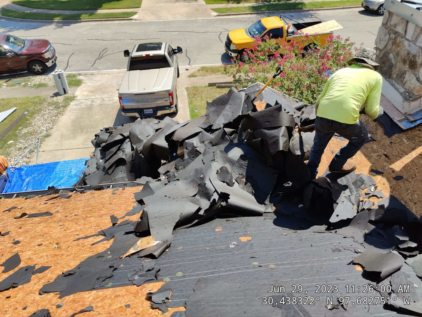 New Roof Installation Of IKO Dynasty Color Brownstone by DeZign Roofing & Exteriors