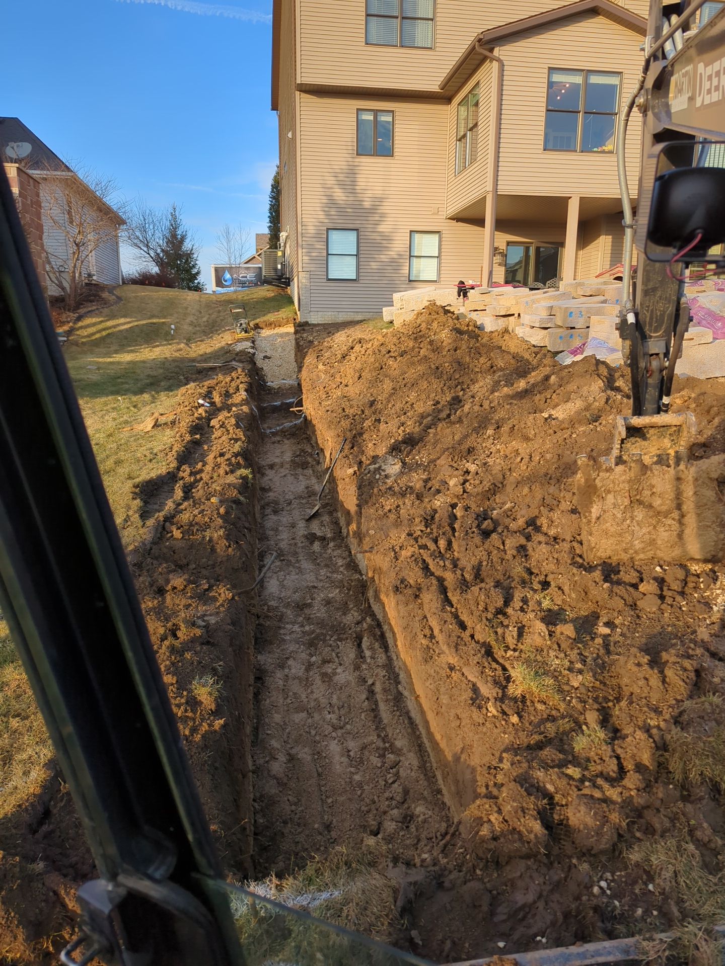 Retaining wall using Rosetta stone by ACE Waterproofing & Basement Solutions