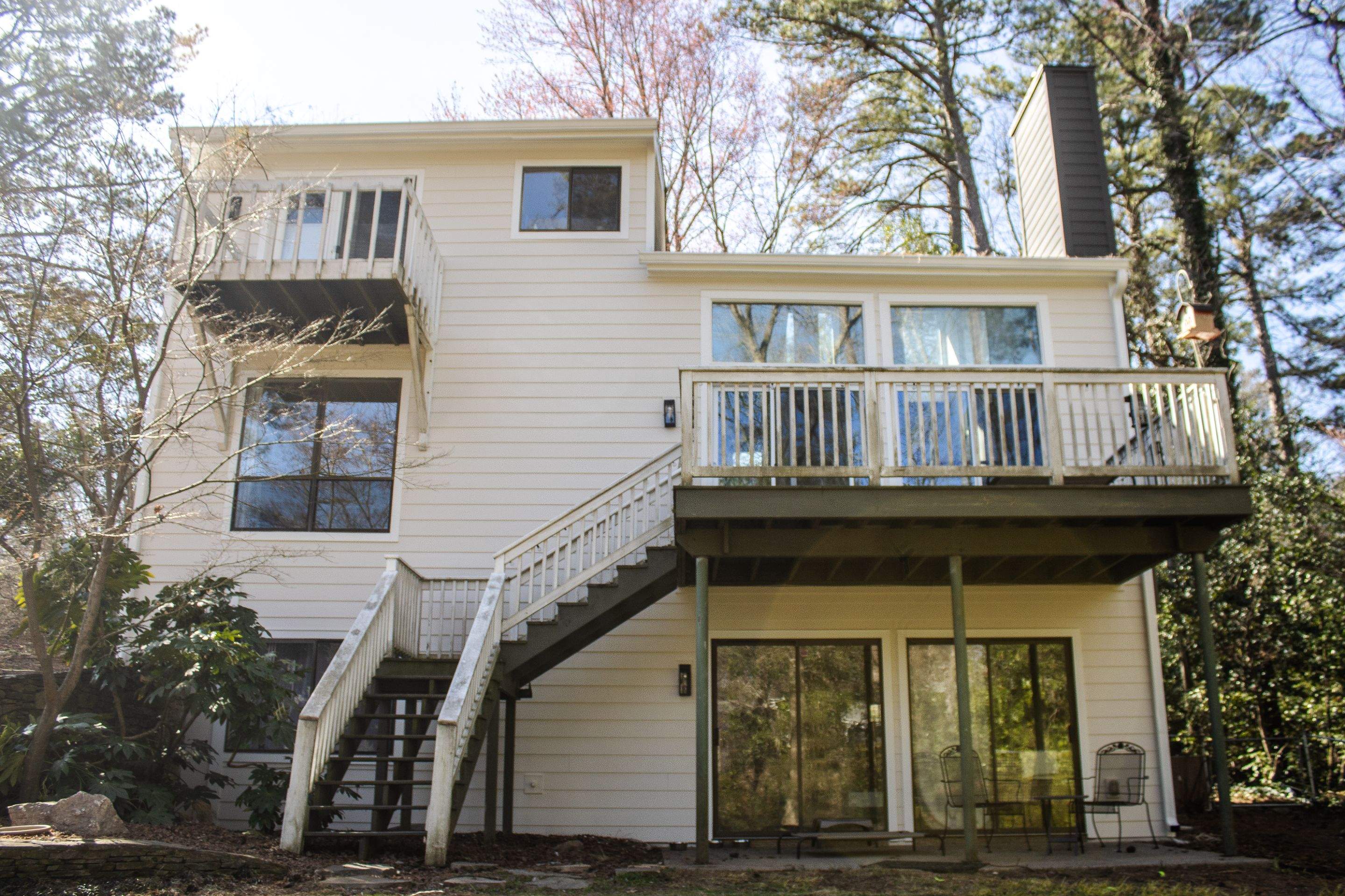Exterior Painting with Accent Color and James Hardie Siding Installation in Marietta, GA by Nelson Exteriors